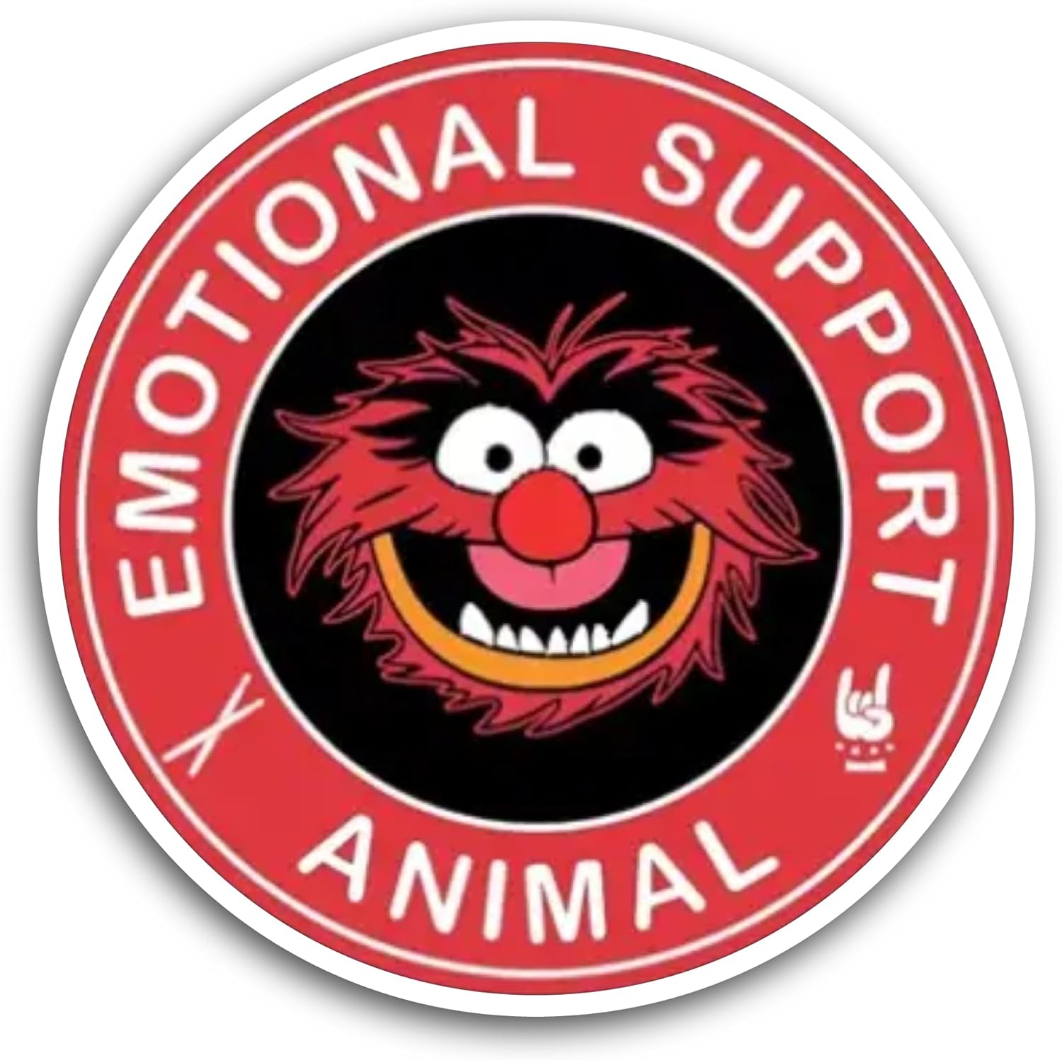 2 (Pieces) 3" and 5" Emotional Support Animal Sticker, Waterproof Vinyl Decals for Many Purpose Like Cars, Trucks, Laptops, Phones, Windows and More