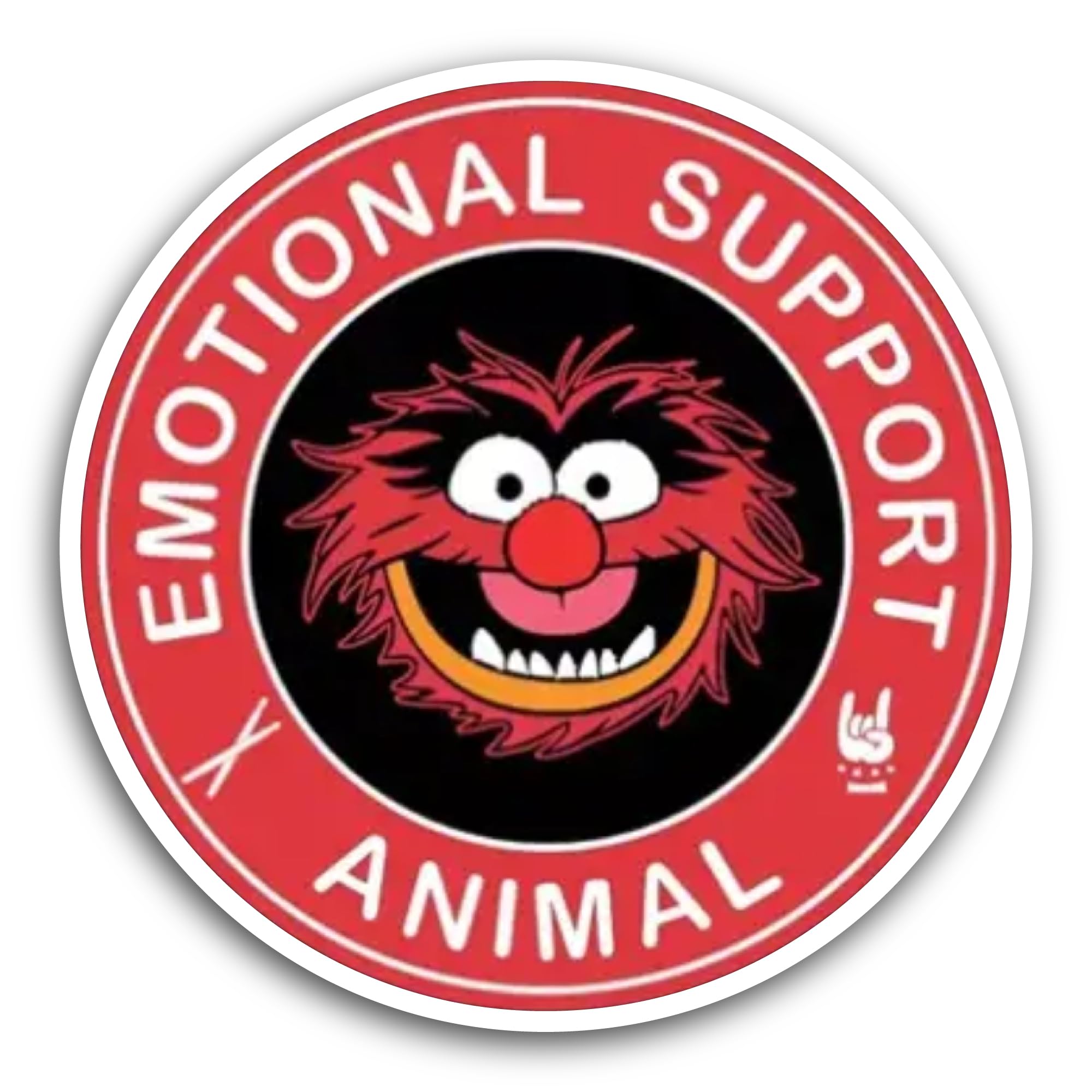 2 (Pieces) 3" and 5" Emotional Support Animal Sticker, Waterproof Vinyl Decals for Many Purpose Like