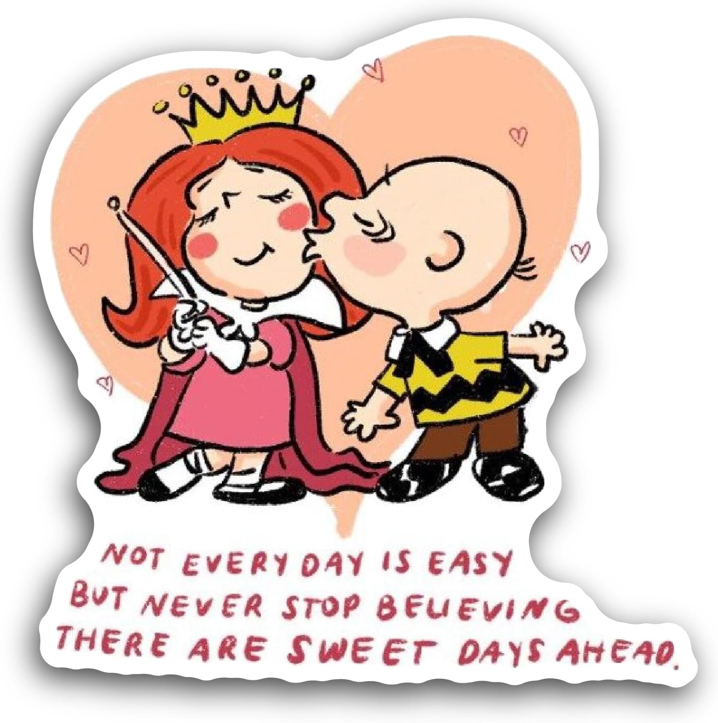 2 (Pieces) 3" and 5" Not Everyday is Easy Text Sticker, Waterproof Vinyl Decals for Many Purpose Like Cars, Trucks, Laptops, Phones, Windows and More