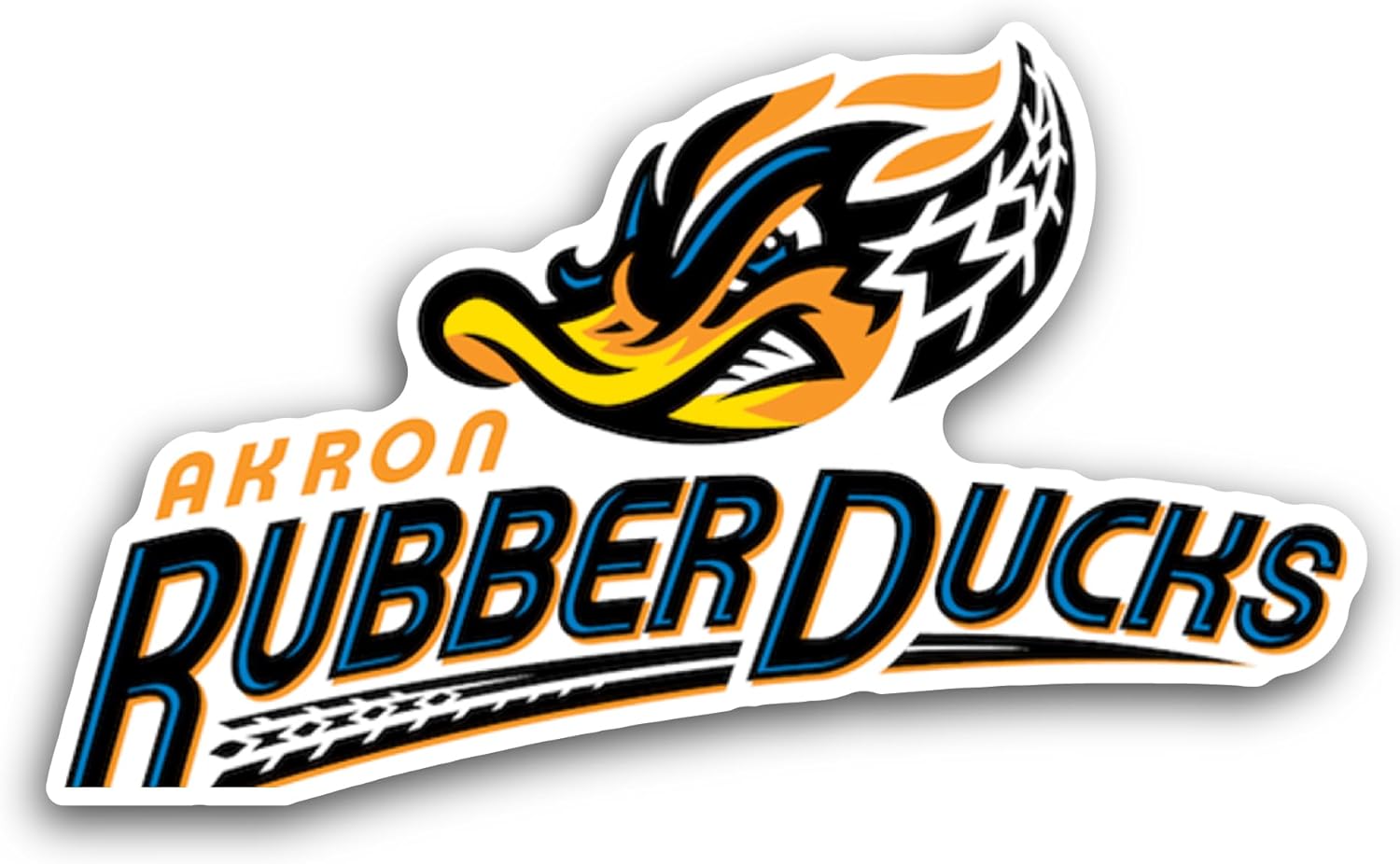 2 (Pieces) 3" and 5" Rubb3r Ducks Logo Sticker, Waterproof Vinyl Decals for Many Purpose Like Cars, Trucks, Laptops, Phones, Windows and More