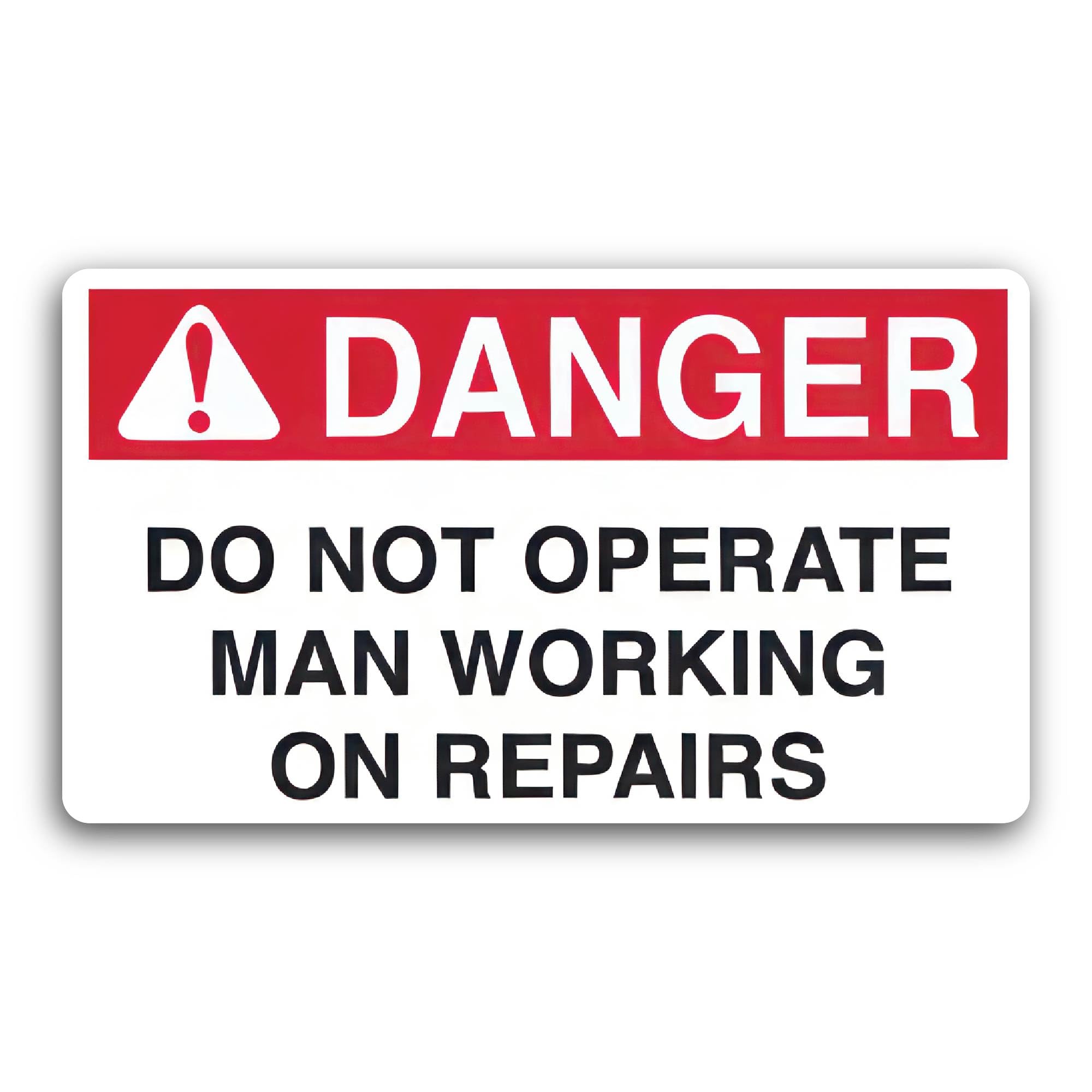 2 (Pieces) 3" and 5" Do Not Operate Decal Sticker, Waterproof Vinyl Decals for Many Purpose Like Car