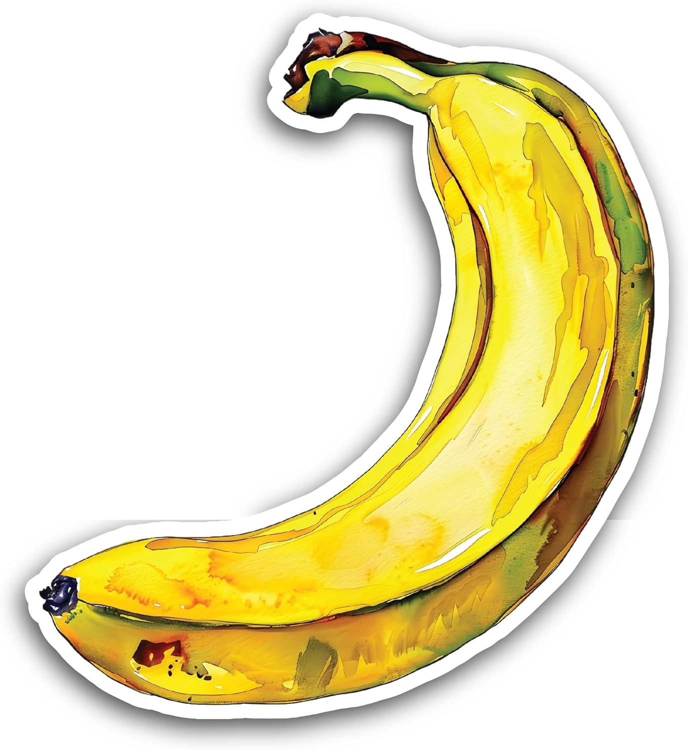 2 (Pieces) 3" and 5" Banana Sticker, Waterproof Vinyl Decals for Many Purpose Like Cars, Trucks, Laptops, Phones, Windows and More