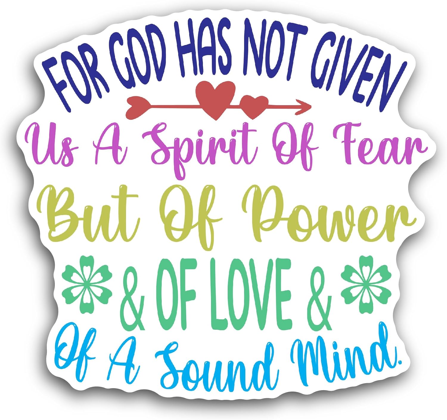2 (Pieces) 3" and 5" for God Has Not Given Sticker, Waterproof Vinyl Decals for Many Purpose Like Cars, Trucks, Laptops, Phones, Windows and More