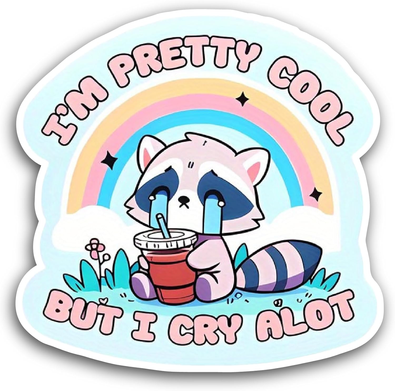 2 (Pieces) 3" and 5" I'm Pretty Cool Sticker, Waterproof Vinyl Decals for Many Purpose Like Cars, Trucks, Laptops, Phones, Windows and More