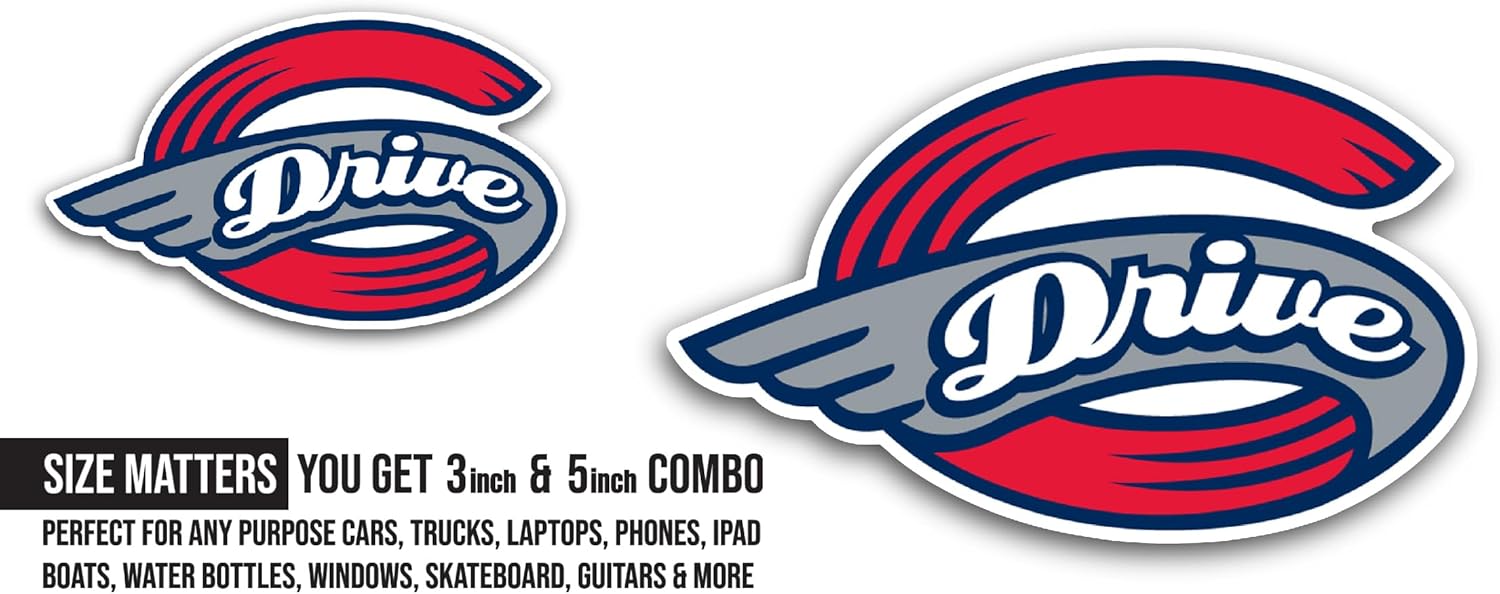 2 (Pieces) 3" and 5" Gr33nville Baseball Logo Decal Sticker, Waterproof Vinyl Decals for Many Purpose Like Cars, Trucks, Laptops, Phones, Windows and More