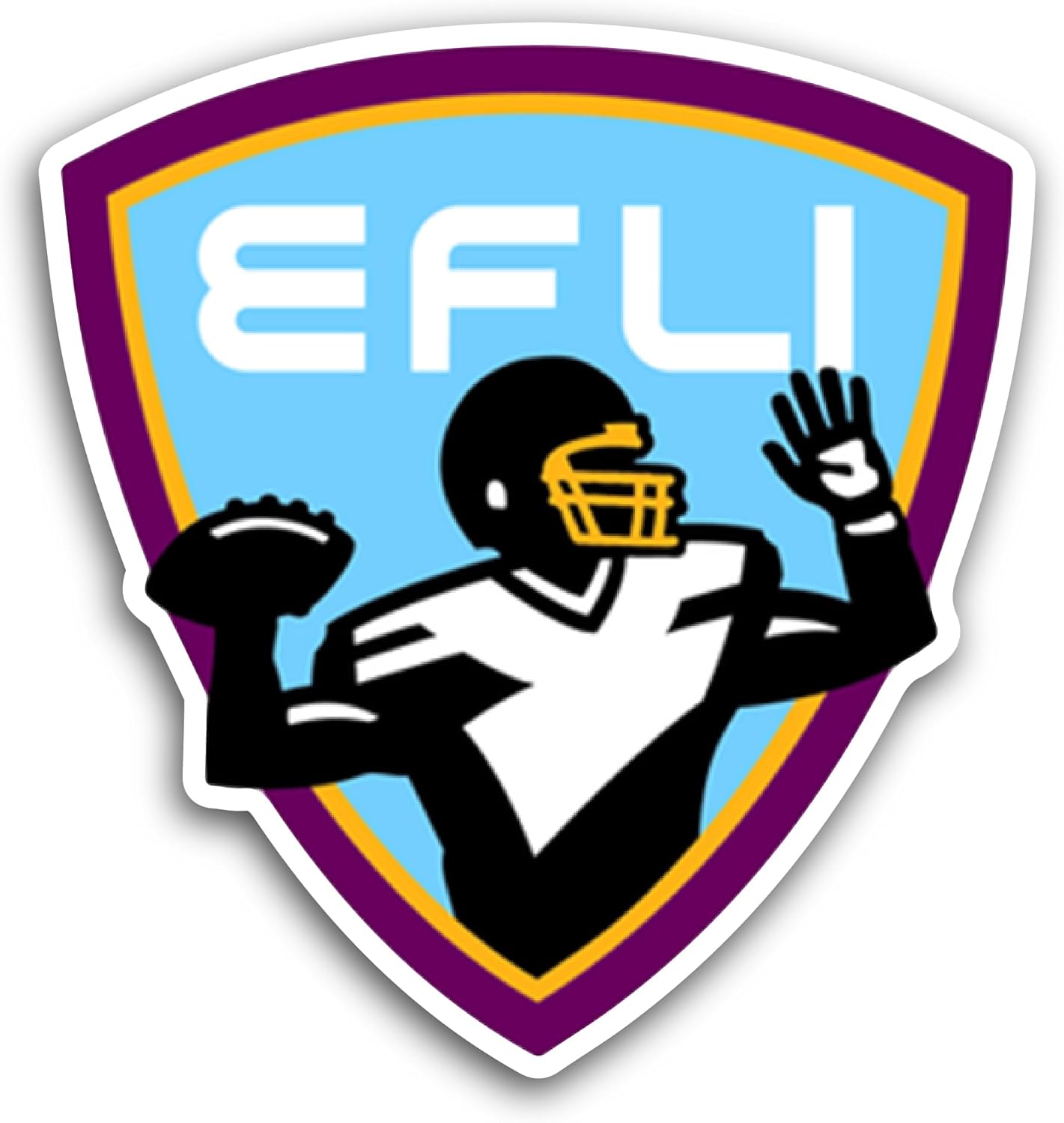 2 (Pieces) 3" and 5" Elite F00tball League of India Sticker, Waterproof Vinyl Decals for Many Purpose Like Cars, Trucks, Laptops, Phones, Windows and More