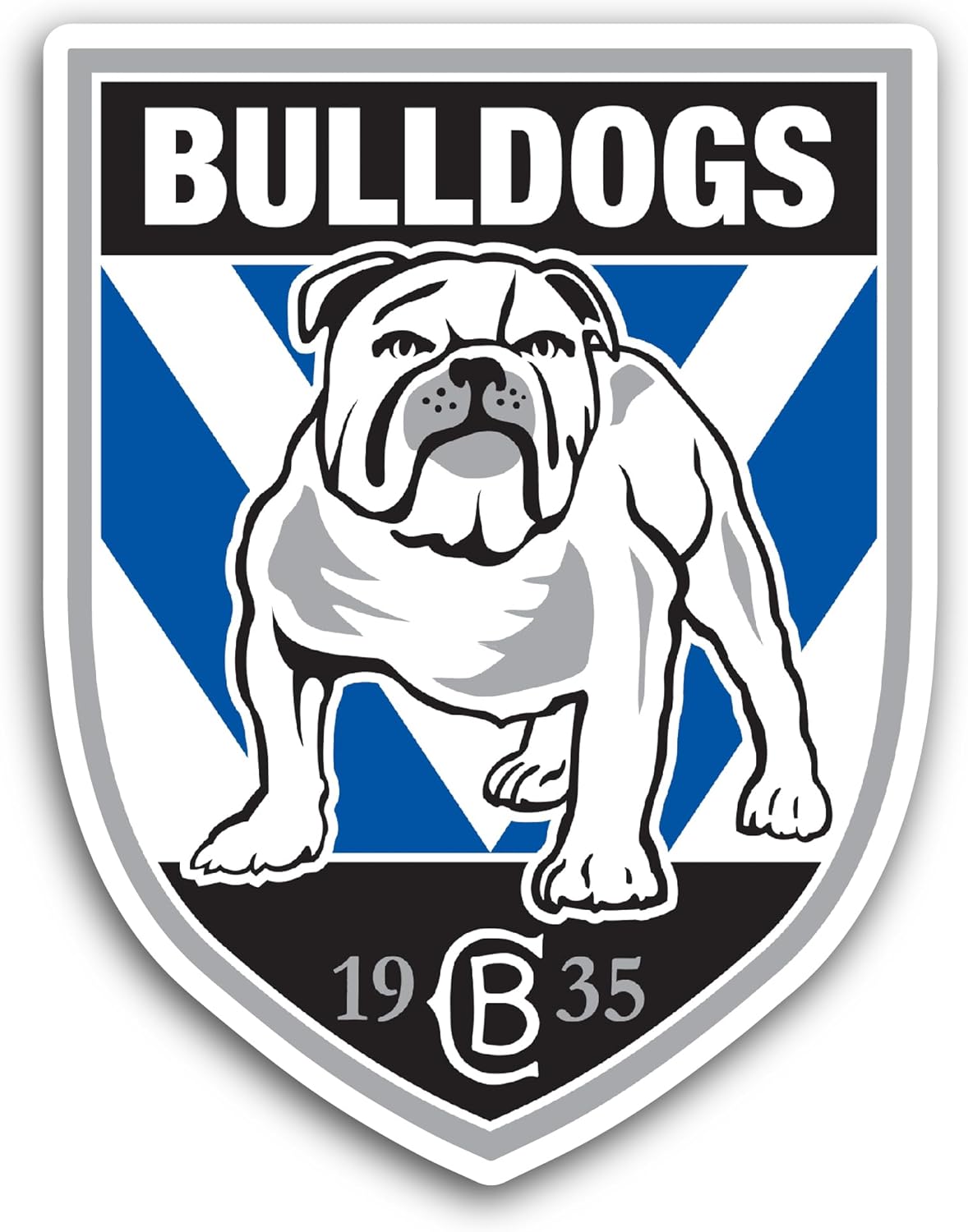 2 (Pieces) 3" and 5" Canterbury Bulld0gs Sticker, Waterproof Vinyl Decals for Many Purpose Like Cars, Trucks, Laptops, Phones, Windows and More