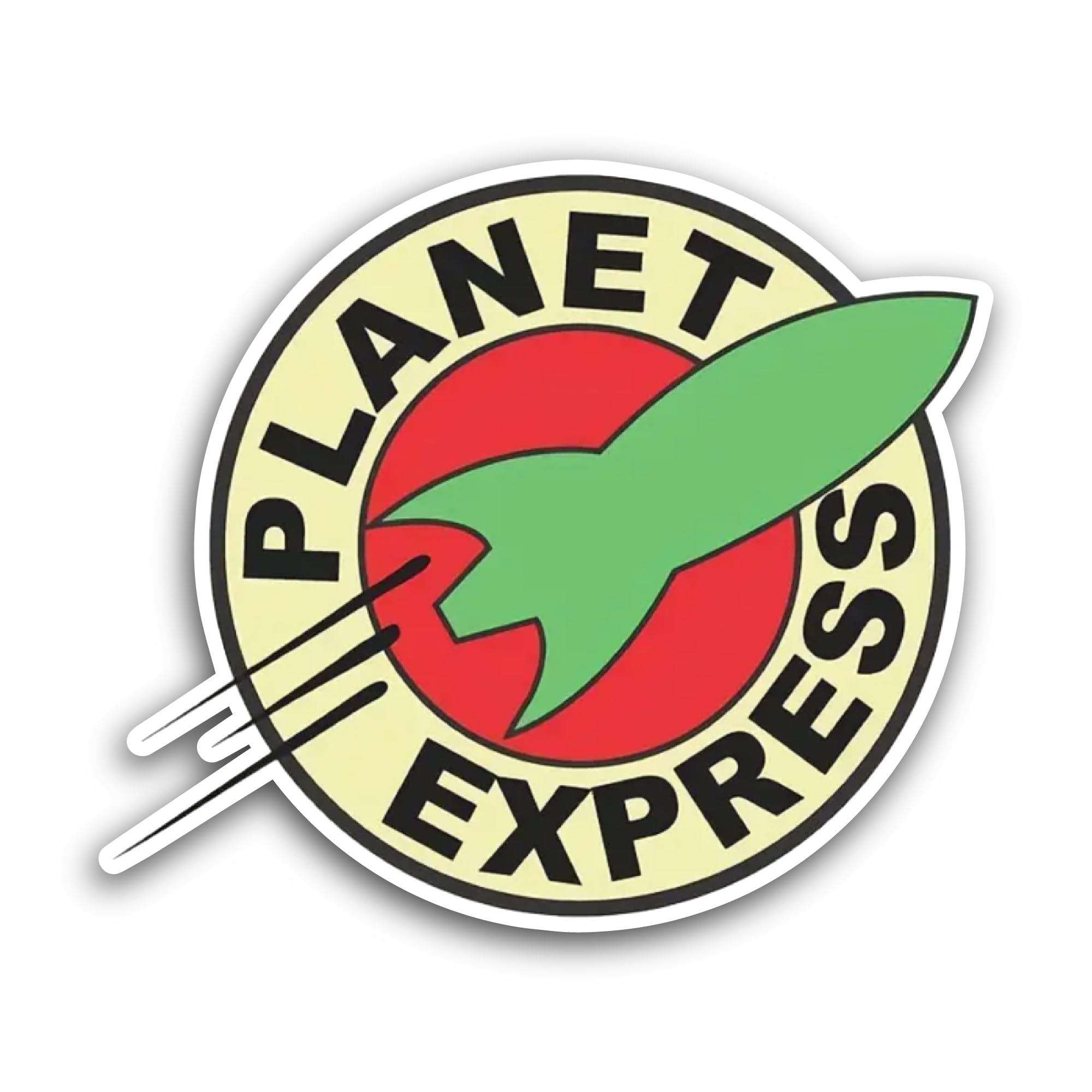 2 (Pieces) 3" and 5" Planet Express Text Sticker, Waterproof Vinyl Decals for Many Purpose Like Cars
