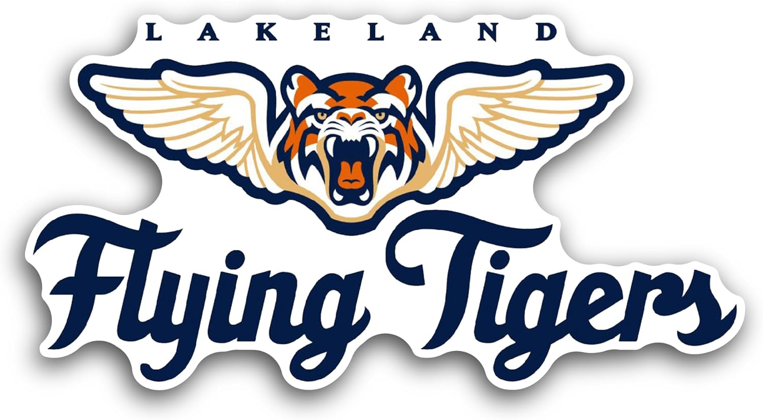 2 (Pieces) 3" and 5" L@keland Flying Tigers Sticker, Waterproof Vinyl Decals for Many Purpose Like Cars, Trucks, Laptops, Phones, Windows and More