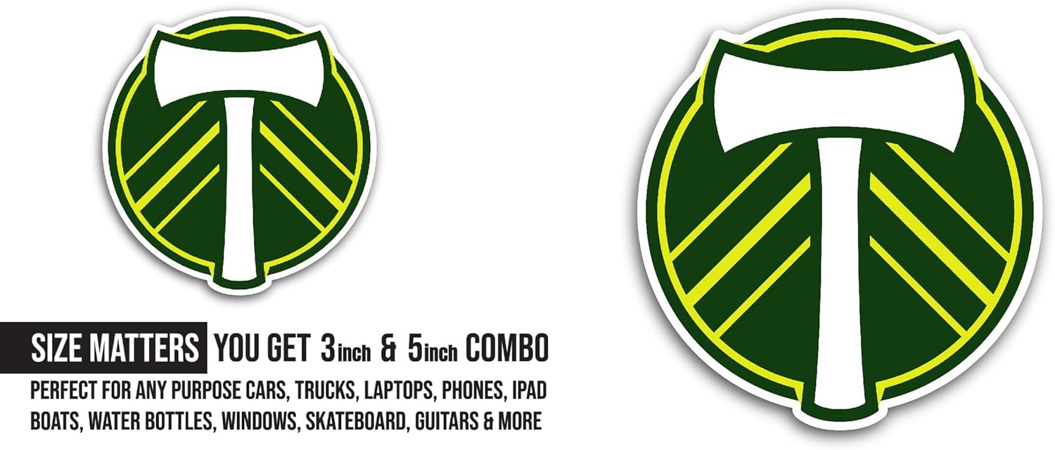 2 (Pieces) 3" and 5" Portland Timb3rs Sticker, Waterproof Vinyl Decals for Many Purpose Like Cars, Trucks, Laptops, Phones, Windows and More
