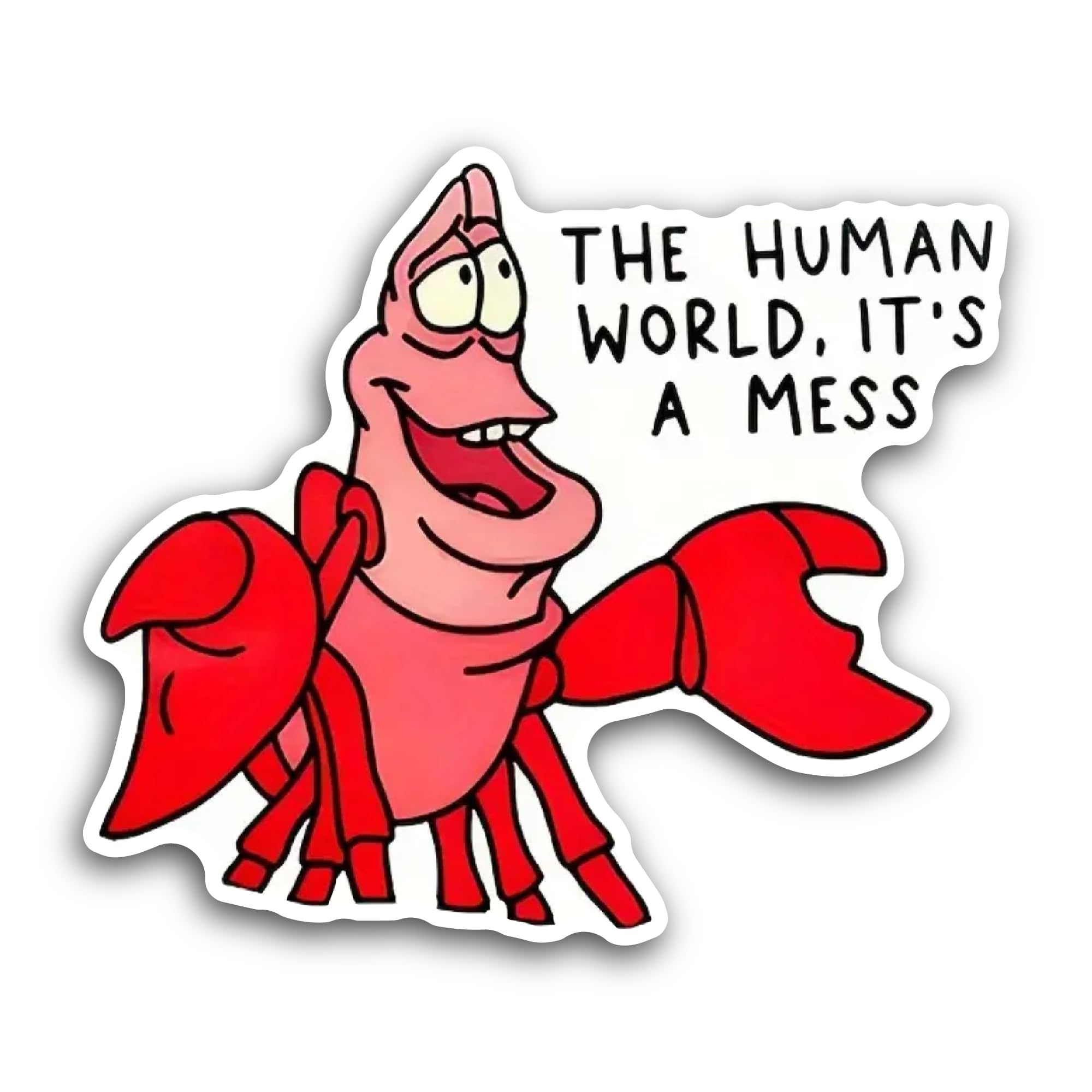 2 (Pieces) 3" and 5" Red Crab Sticker, Waterproof Vinyl Decals for Many Purpose Like Cars, Trucks, L