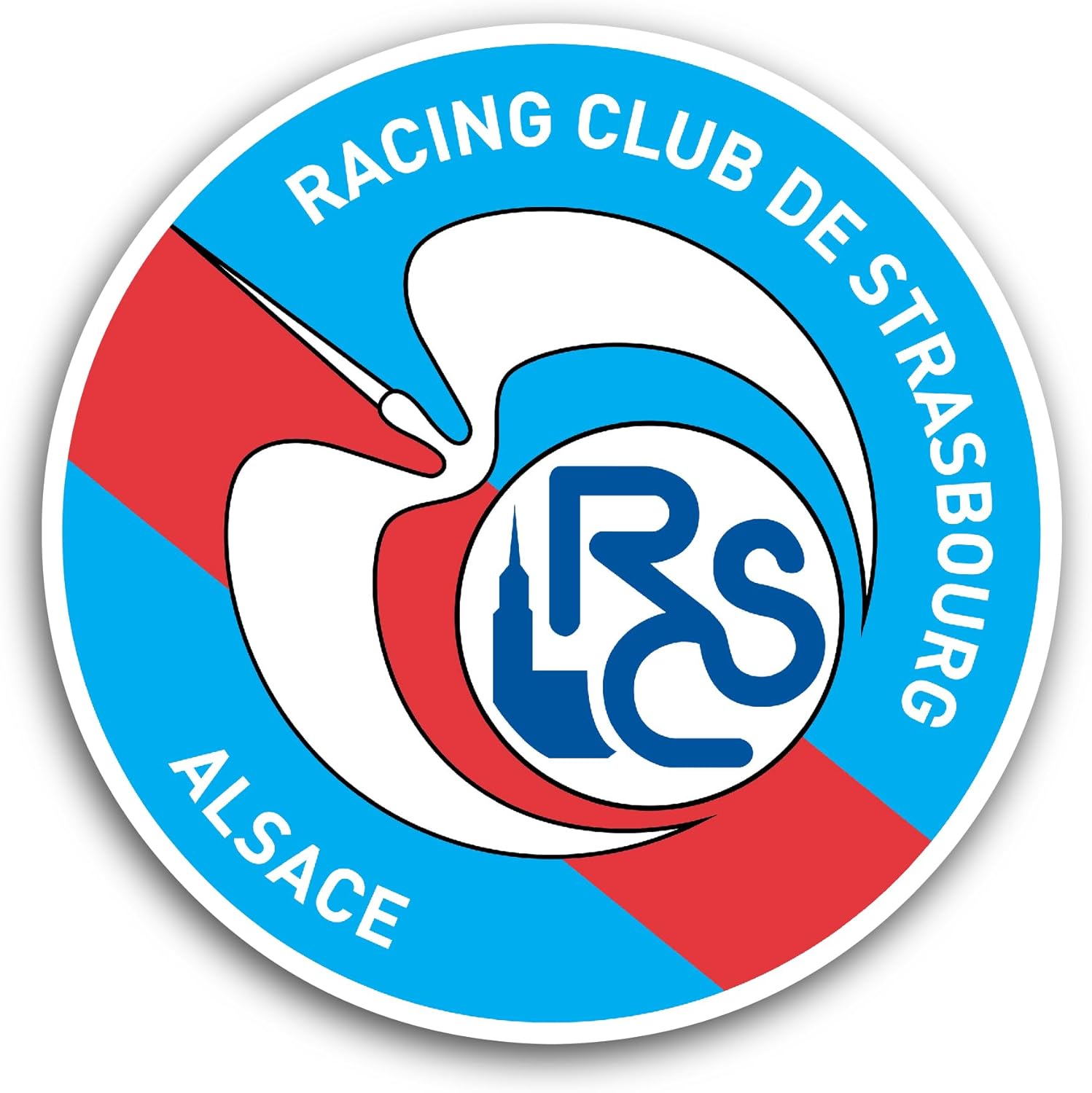 2 (Pieces) 3" and 5" R@CING Club Sticker, Waterproof Vinyl Decals for Many Purpose Like Cars, Trucks, Laptops, Phones, Windows and More