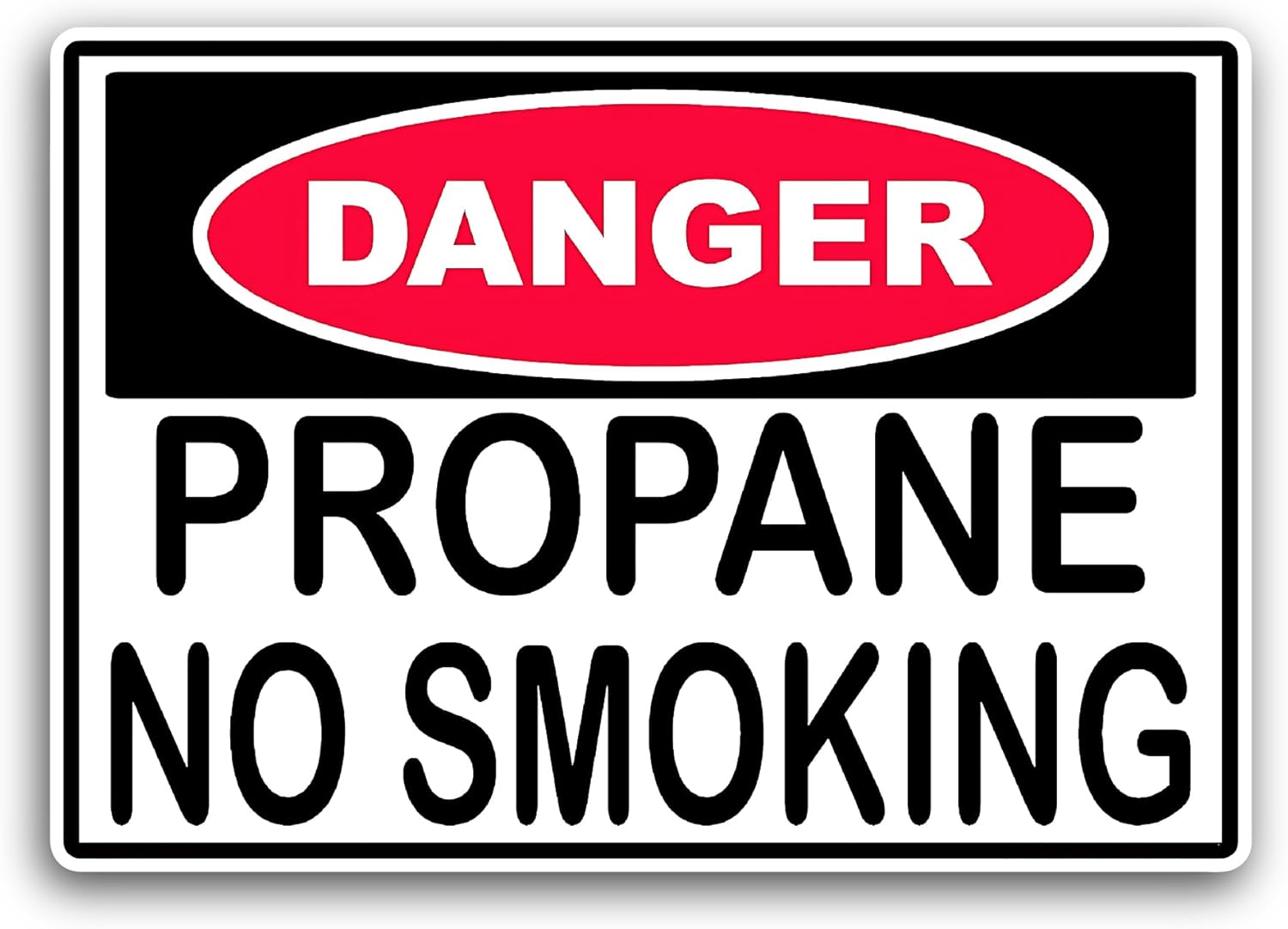 2 (Pieces) 3" and 5" Propane No Smoking Sticker, Waterproof Vinyl Decals for Many Purpose Like Cars, Trucks, Laptops, Phones, Windows and More