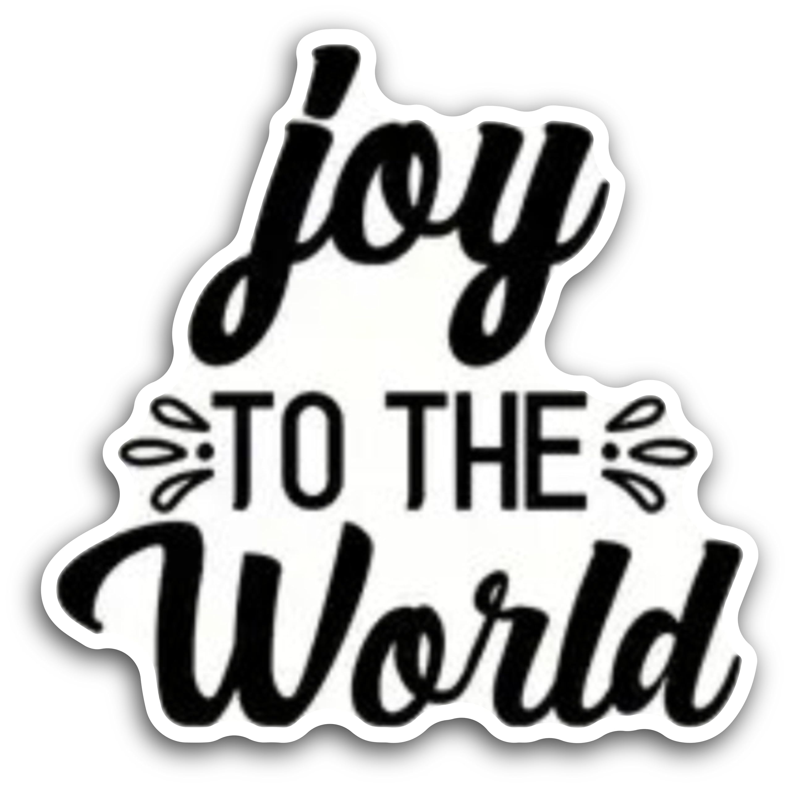 2 (Pieces) 3" and 5" Joy to The World Decal Sticker, Waterproof Vinyl Decals for Many Purpose Like C