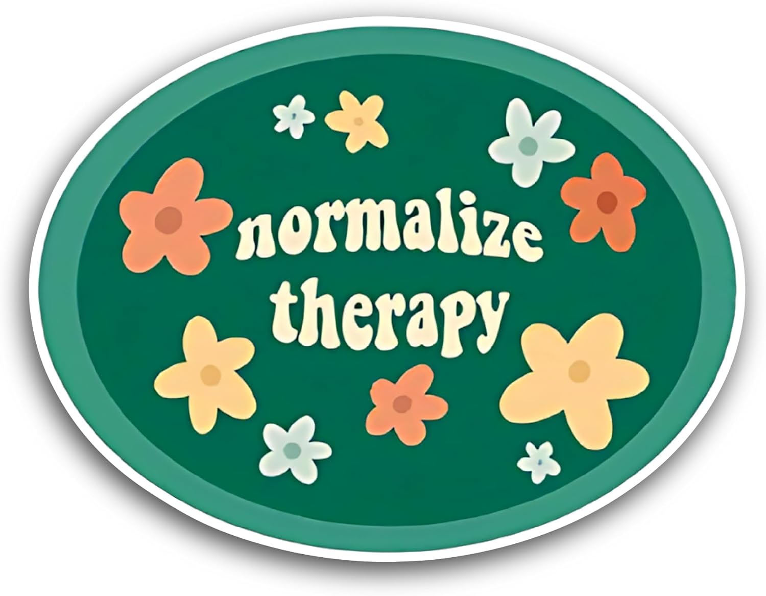 2 (Pieces) 3" and 5" Normalize Therapy Sticker, Waterproof Vinyl Decals for Many Purpose Like Cars, Trucks, Laptops, Phones, Windows and More