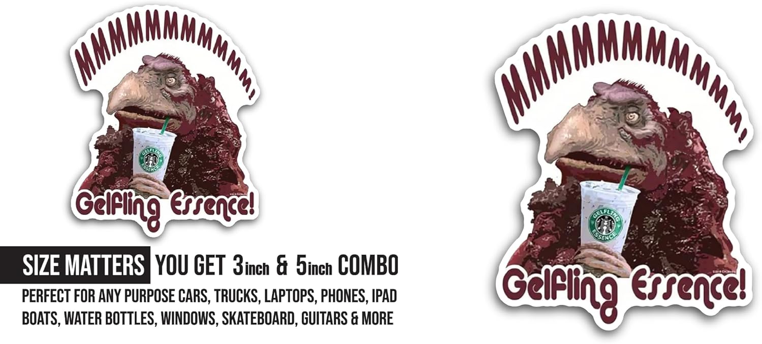 2 (Pieces) 3" and 5" Gelfling Essence Sticker, Waterproof Vinyl Decals for Many Purpose Like Cars, Trucks, Laptops, Phones, Windows and More