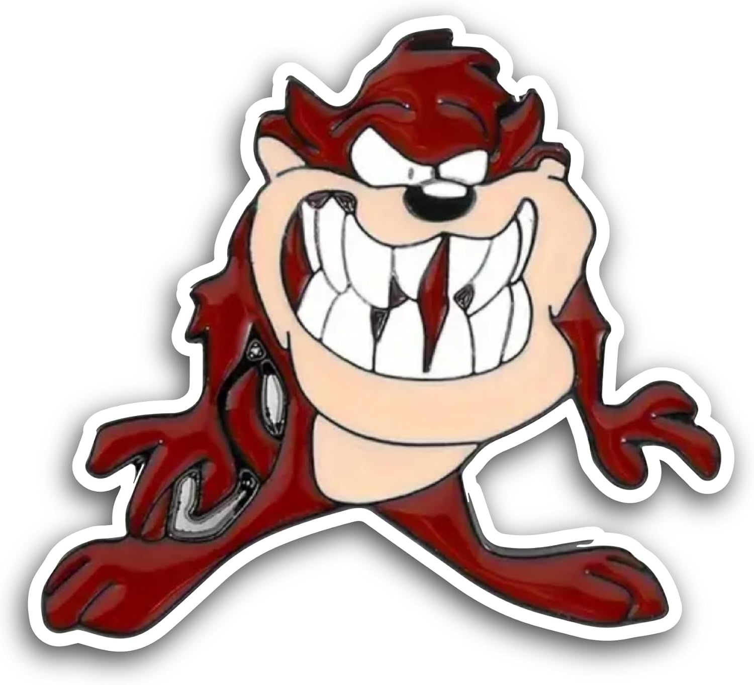 2 (Pieces) 3" and 5" Brown Monster Cartoon Character Sticker, Waterproof Vinyl Decals for Many Purpose Like Cars, Trucks, Laptops, Phones, Windows and More