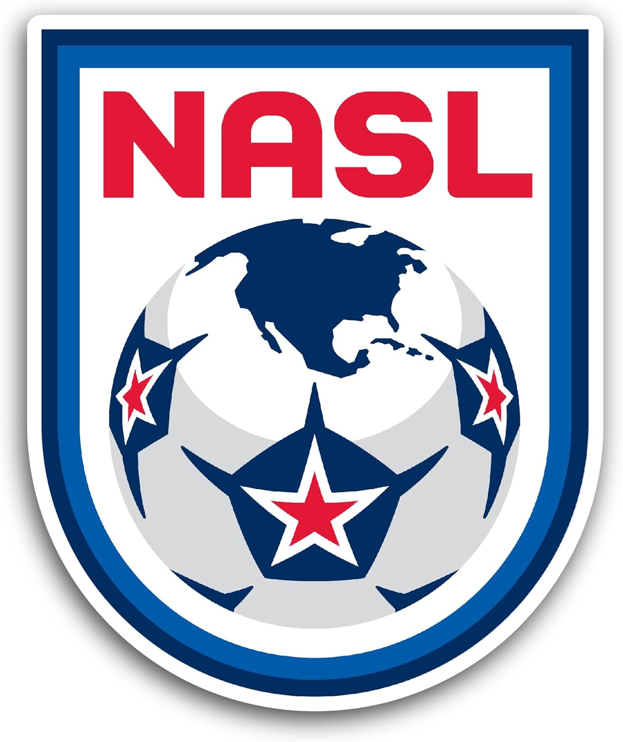 2 (Pieces) 3" and 5" North American S0ccer League Sticker, Waterproof Vinyl Decals for Many Purpose Like Cars, Trucks, Laptops, Phones, Windows and More