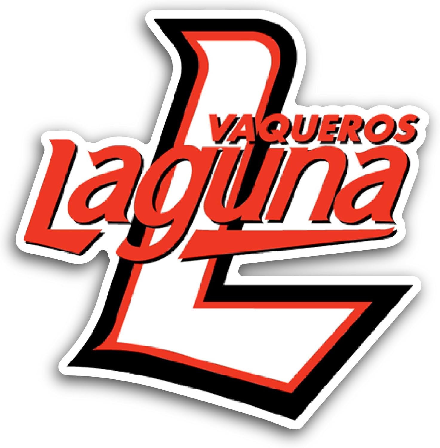 2 (Pieces) 3" and 5" L@Guna Vaqu3ros Logo Sticker, Waterproof Vinyl Decals for Many Purpose Like Cars, Trucks, Laptops, Phones, Windows and More