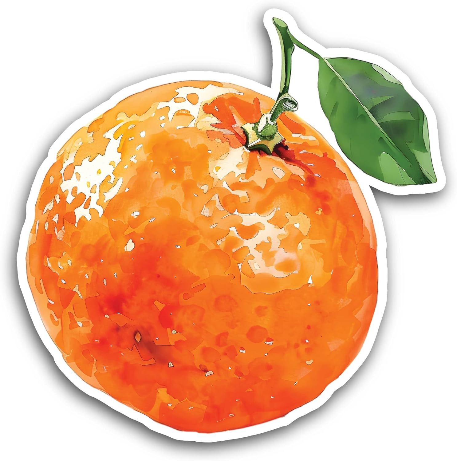 2 (Pieces) 3" and 5" Mandarine Sticker, Waterproof Vinyl Decals for Many Purpose Like Cars, Trucks, Laptops, Phones, Windows and More