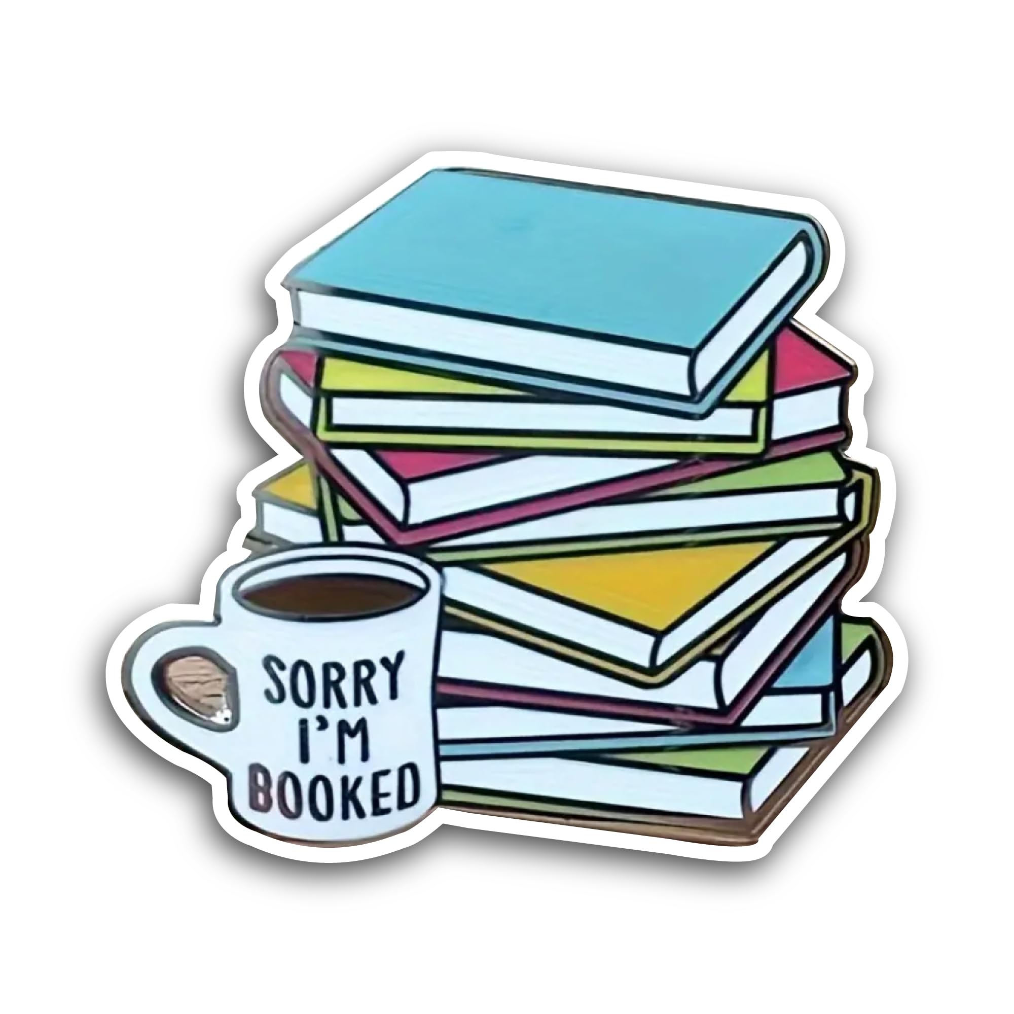 2 (Pieces) 3" and 5" Sorry I'am Booked Sticker, Waterproof Vinyl Decals for Many Purpose Like Cars, 
