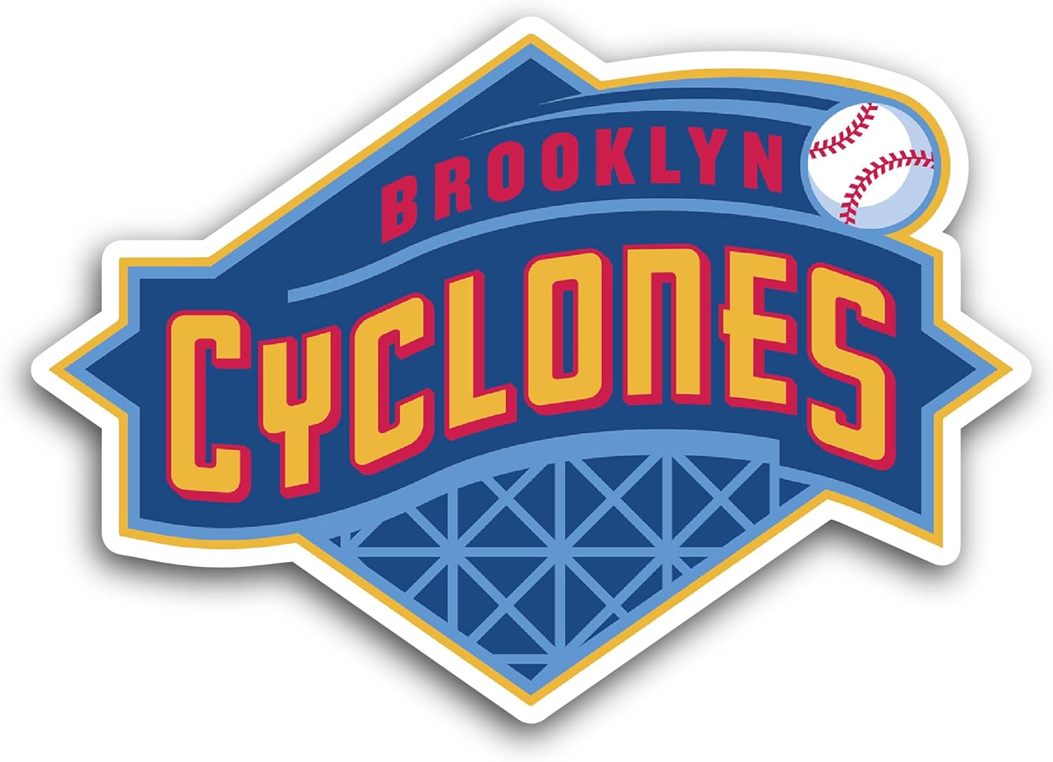 2 (Pieces) 3" and 5" Br00klyn Cyclones Sticker, Waterproof Vinyl Decals for Many Purpose Like Cars, Trucks, Laptops, Phones, Windows and More