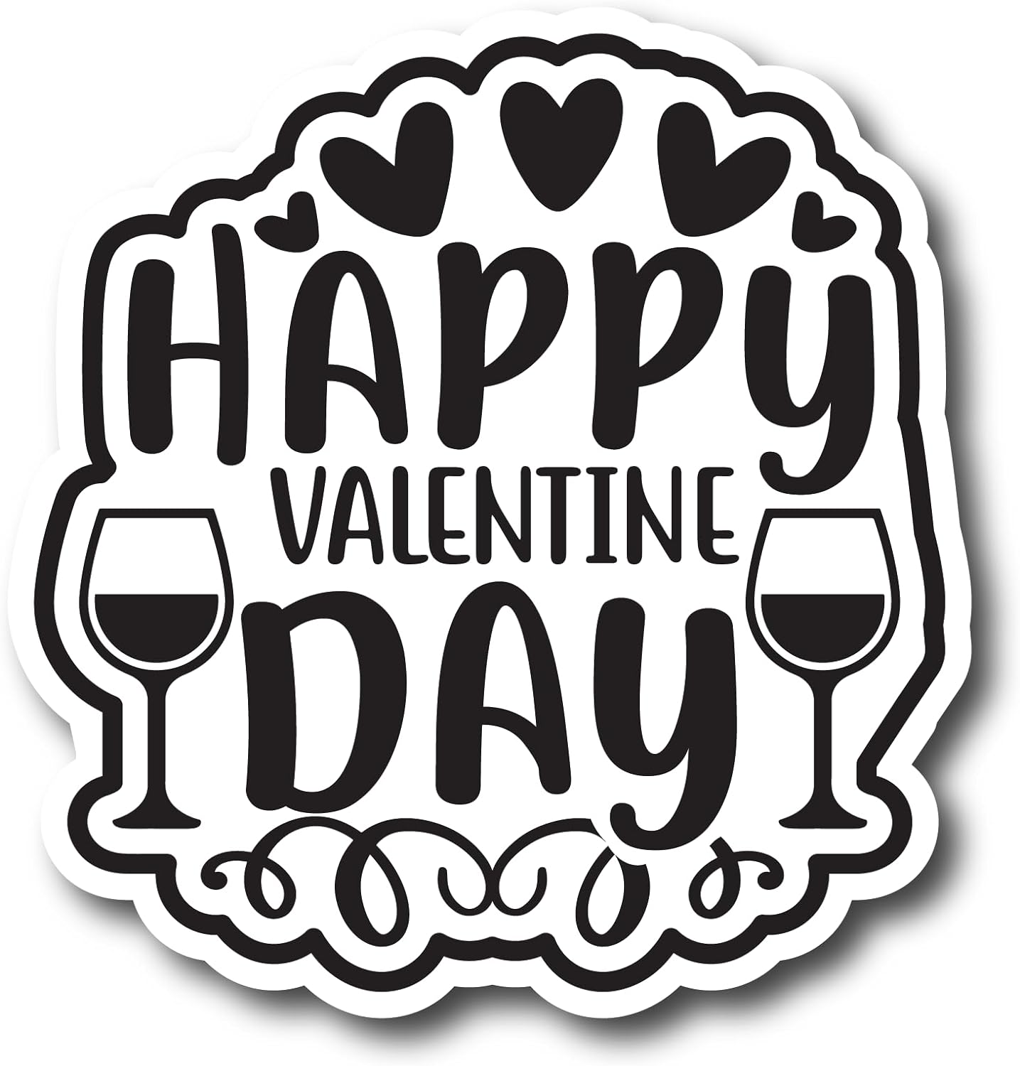 Inspirational Quote Happy Valentine Day Motivational Sticker Vinyl Decal Motivation Stickers- 5" Vinyl Sticker Waterproof