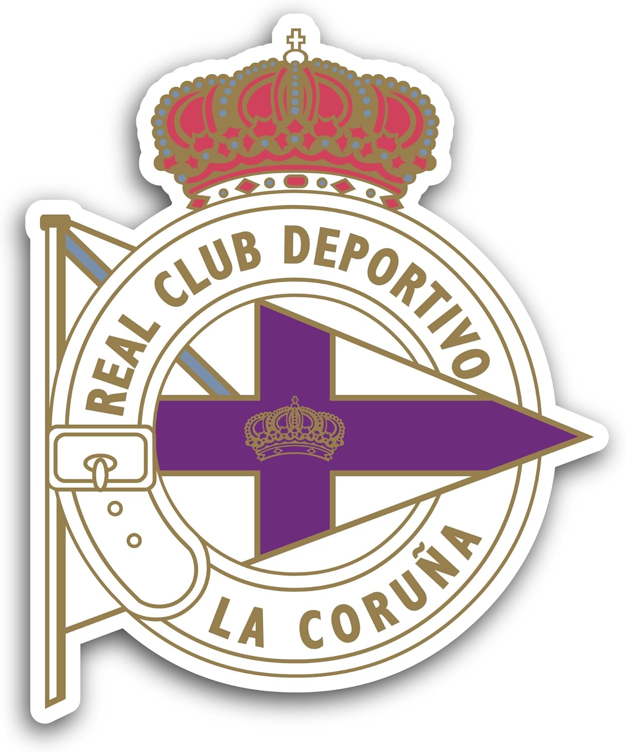 2 (Pieces) 3" and 5" Dep0rtivo La C0runa Sticker, Waterproof Vinyl Decals for Many Purpose Like Cars, Trucks, Laptops, Phones, Windows and More