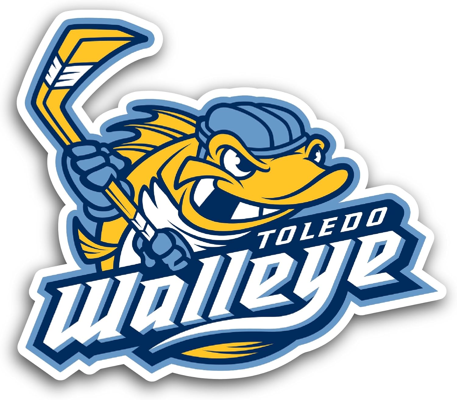 2 (Pieces) 3" and 5" Toled0 Walleye Sticker, Waterproof Vinyl Decals for Many Purpose Like Cars, Trucks, Laptops, Phones, Windows and More