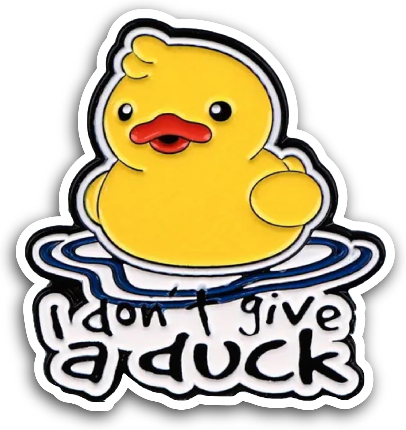 2 (Pieces) 3" and 5" I Dont Give A Duck Sticker, Waterproof Vinyl Decals for Many Purpose Like Cars, Trucks, Laptops, Phones, Windows and More