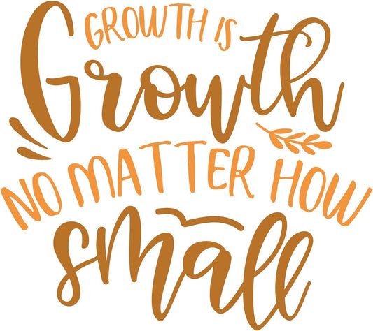 Inspirational Quote "Grow This Growth No Matter How Small" Motivational Sticker Vinyl Decal Motivation Stickers- 5" Vinyl Sticker Waterproof