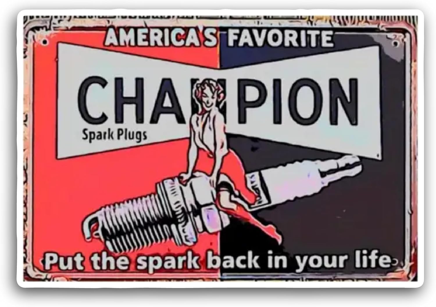 2 (Pieces) 3" and 5" Champion Sticker, Waterproof Vinyl Decals for Many Purpose Like Cars, Trucks, Laptops, Phones, Windows and More
