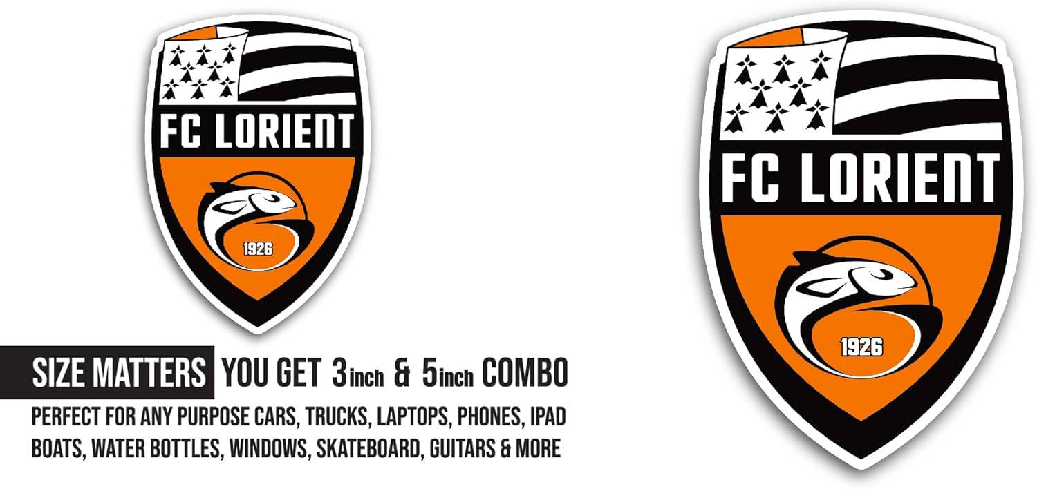 2 (Pieces) 3" and 5" FC L0rient Sticker, Waterproof Vinyl Decals for Many Purpose Like Cars, Trucks, Laptops, Phones, Windows and More