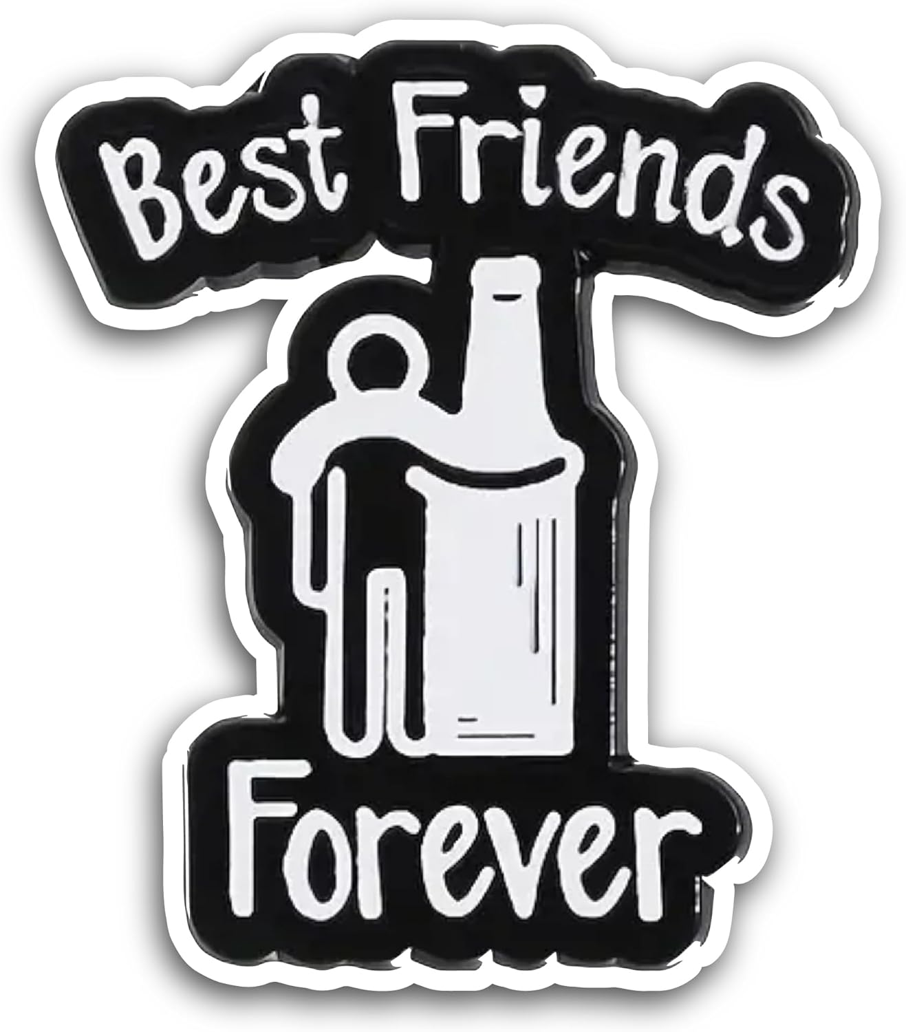 2 (Pieces) 3" and 5" Best Friends Forever Sticker, Waterproof Vinyl Decals for Many Purpose Like Cars, Trucks, Laptops, Phones, Windows and More