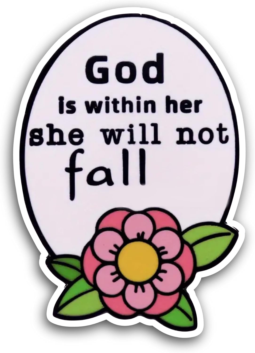 2 (Pieces) 3" and 5" God is Within Her Sticker, Waterproof Vinyl Decals for Many Purpose Like Cars, Trucks, Laptops, Phones, Windows and More