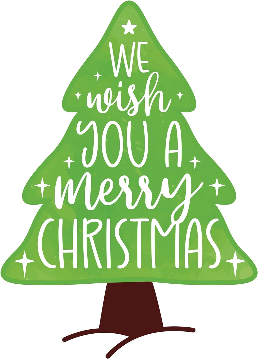 Inspirational Quote We Wish You A Merry Christmas Motivational Sticker Vinyl Decal Motivation Stickers- 5" Vinyl Sticker Waterproof
