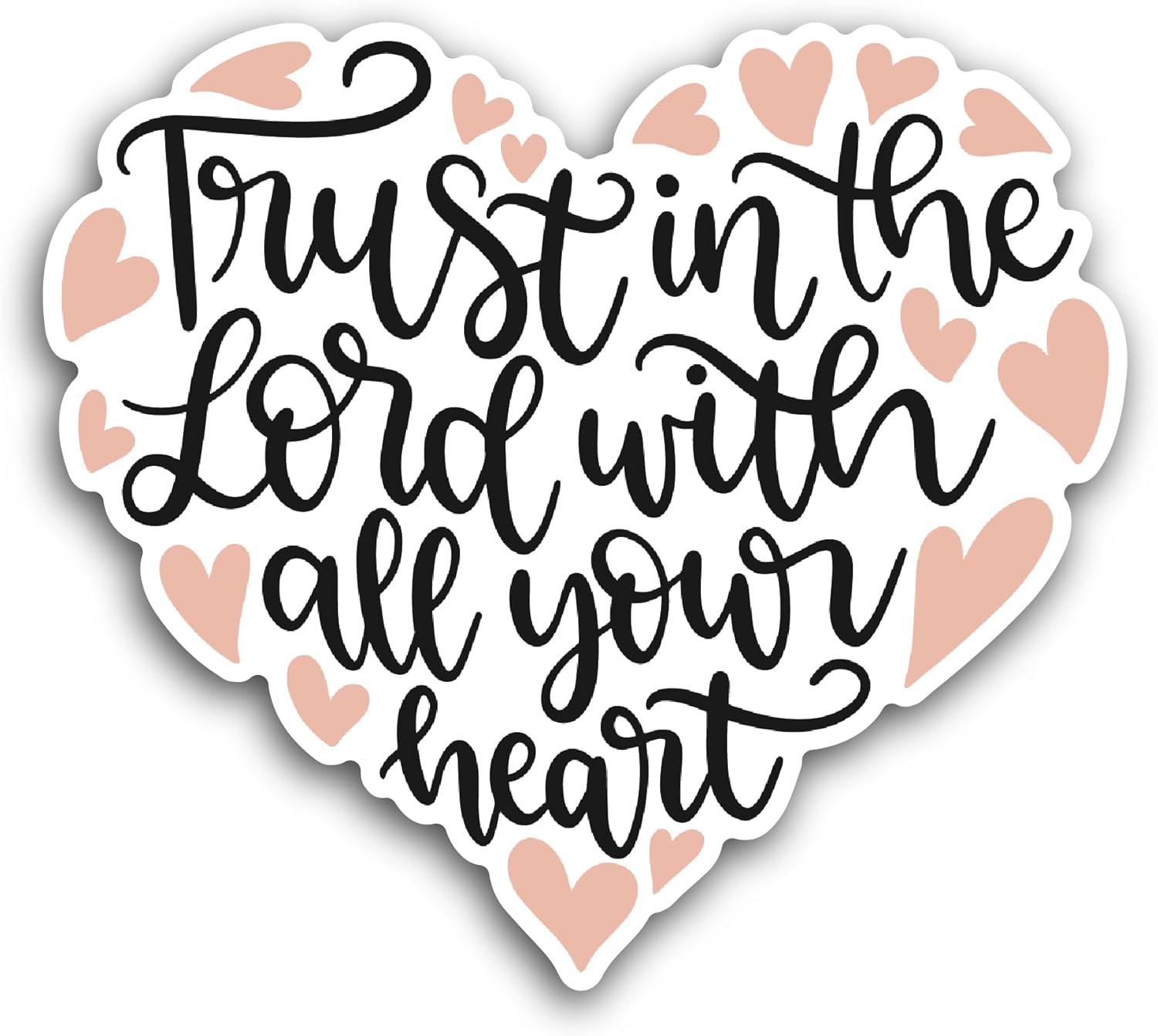 2 (Pieces) 3" and 5" Trust in The Lord Sticker, Waterproof Vinyl Decals for Many Purpose Like Cars, Trucks, Laptops, Phones, Windows and More