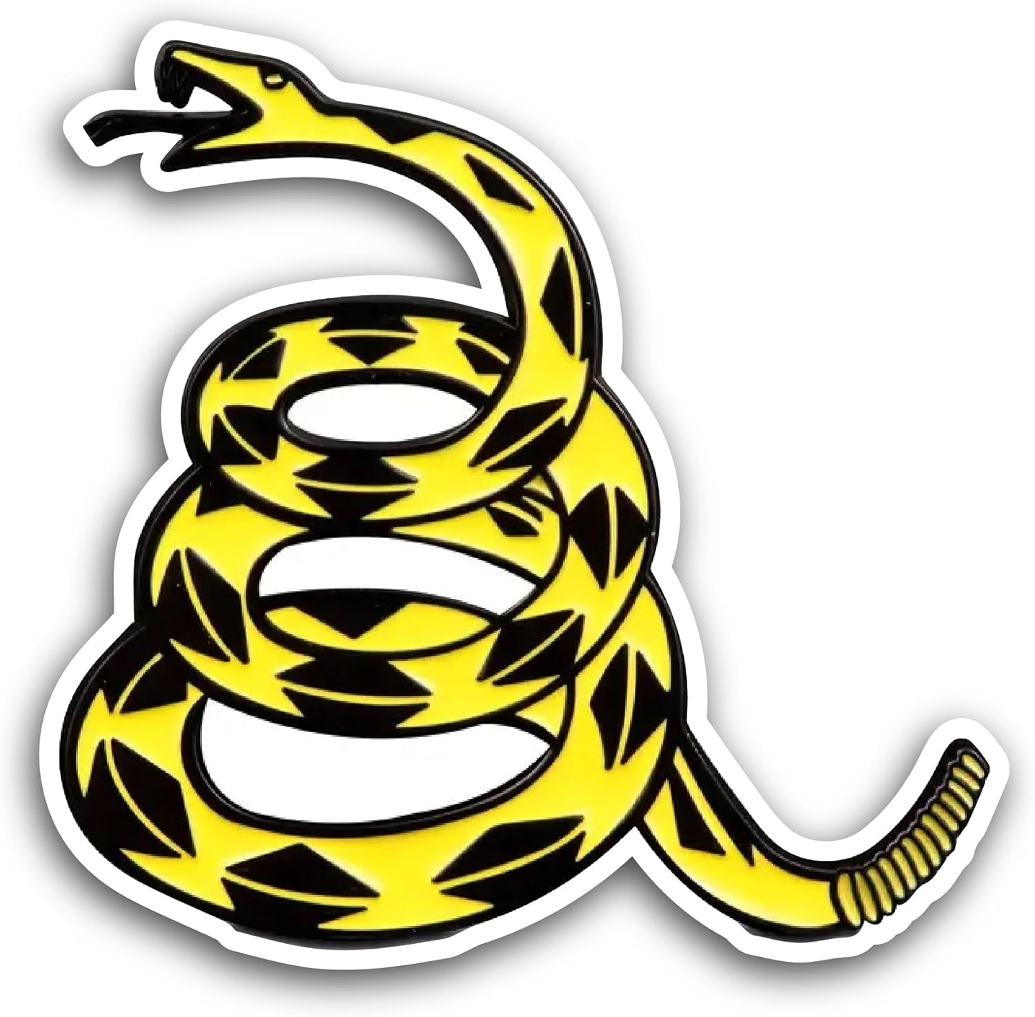 2 (Pieces) 3" and 5" Yellow Snake Sticker, Waterproof Vinyl Decals for Many Purpose Like Cars, Trucks, Laptops, Phones, Windows and More