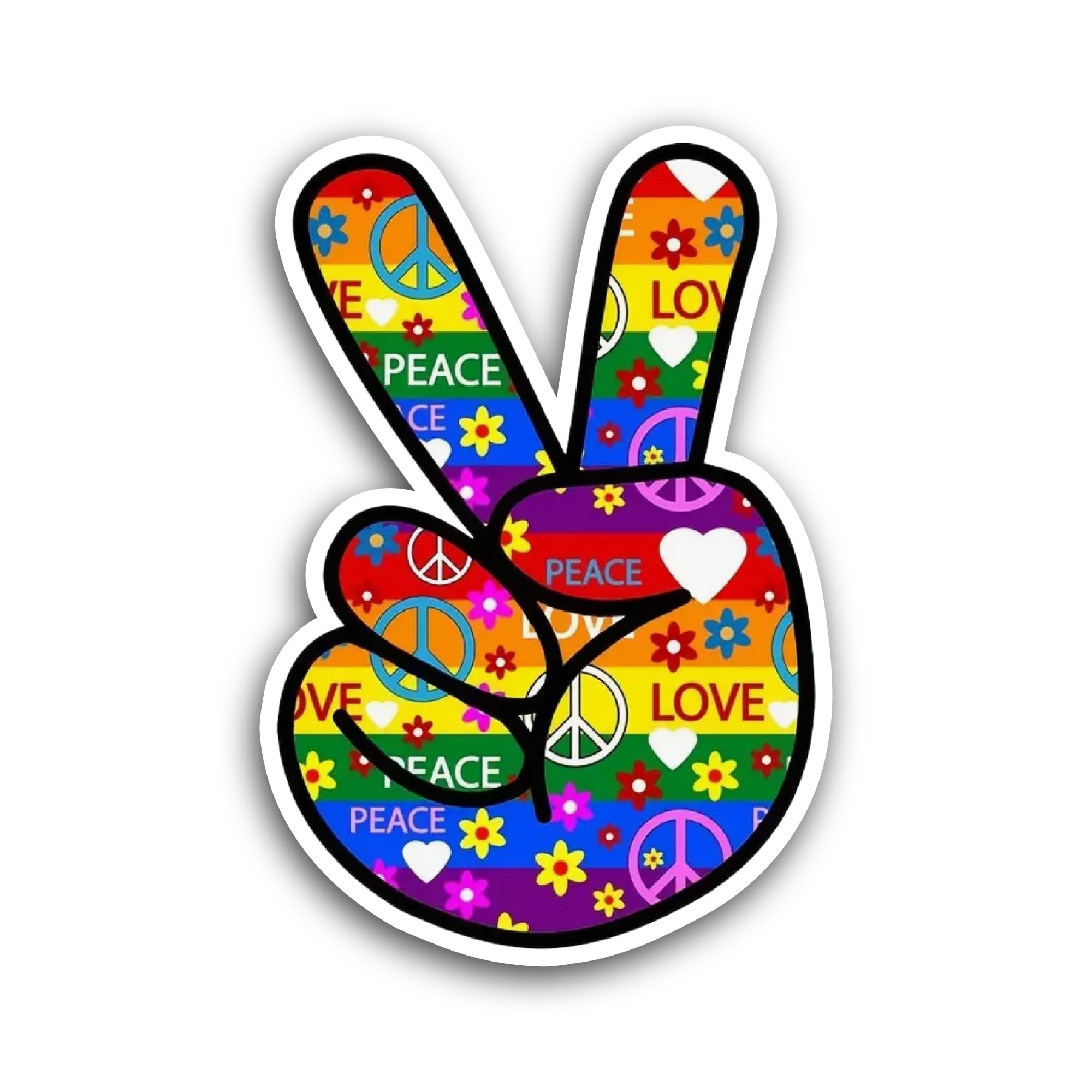 2 (Pieces) 3" and 5" Six Flowers and Happy Mother's Day Sticker, Waterproof Vinyl Decals for Many Pu