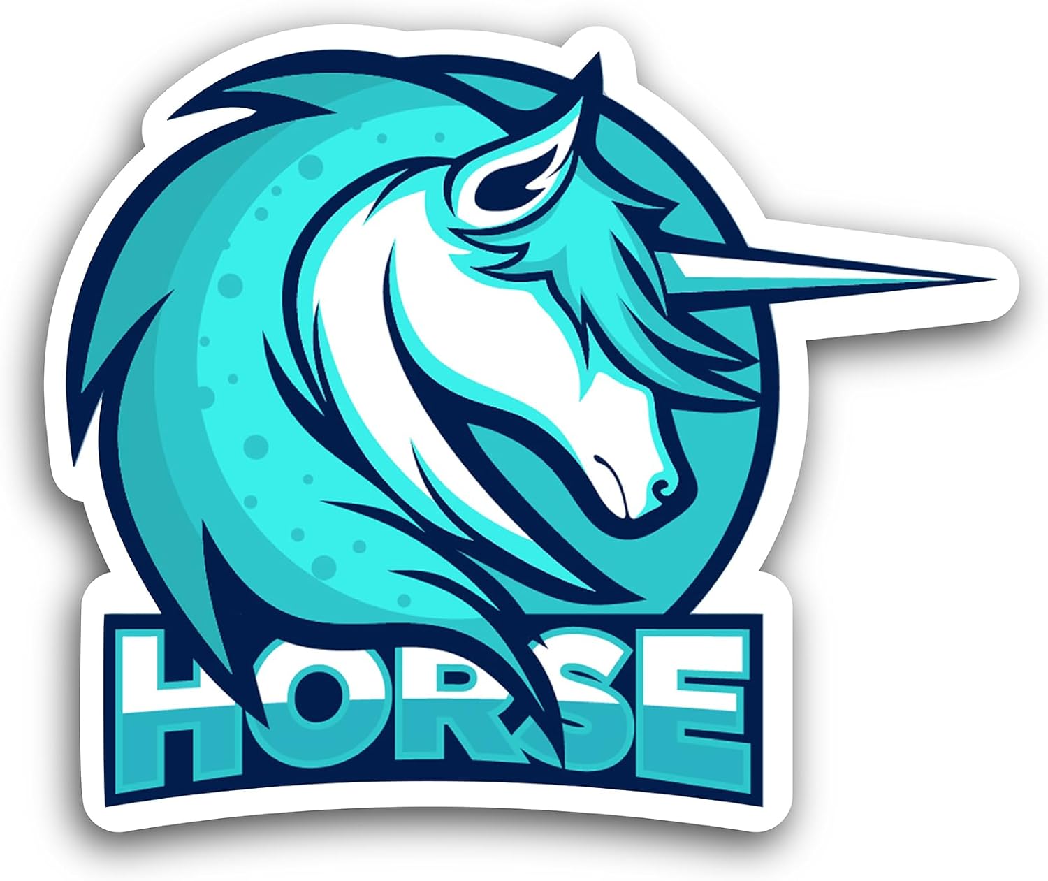 2 (Pieces) 3" and 5" Horse Decal Stickers, Waterproof Vinyl Decals for Many Purpose Like Cars, Trucks, Laptops, Phones, Windows and More