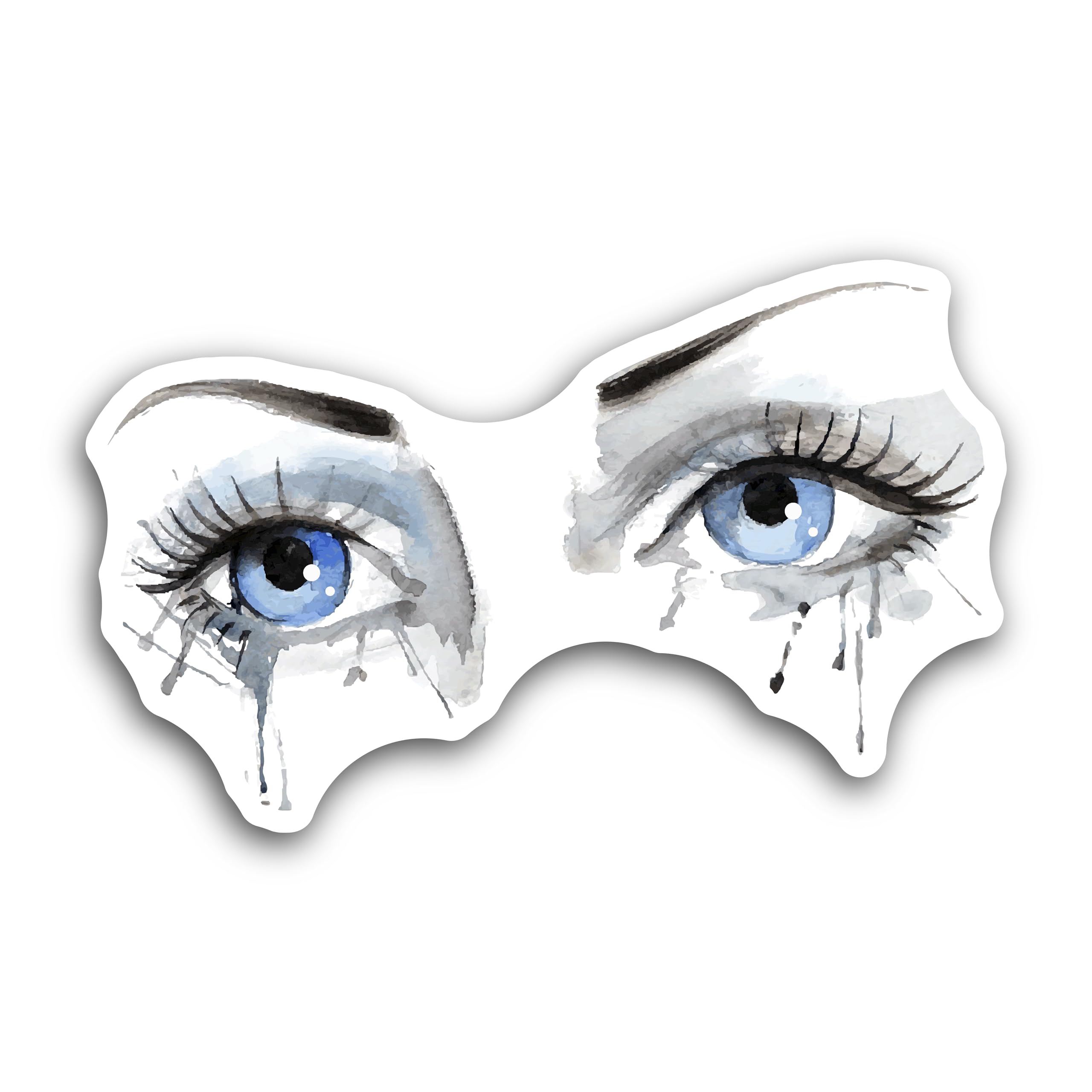 2 (Pieces) 3" and 5" Blue Eyes Decal Sticker, Waterproof Vinyl Decals for Many Purpose Like Cars, Tr
