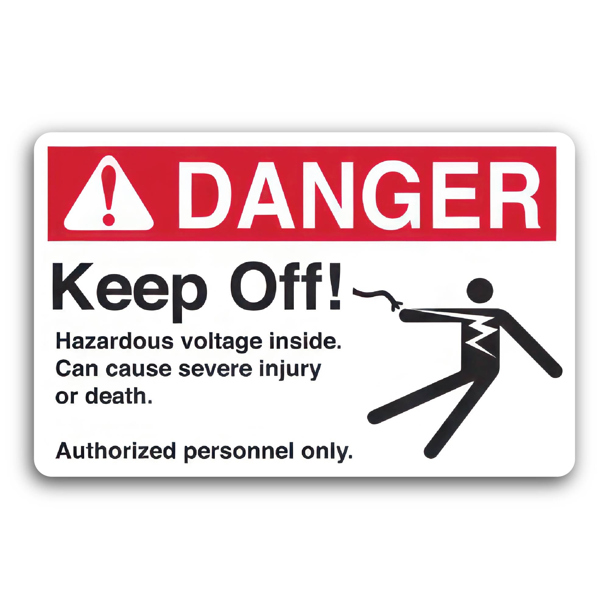 2 (Pieces) 3" and 5" Danger Keep Off Decal Sticker, Waterproof Vinyl Decals for Many Purpose Like Ca