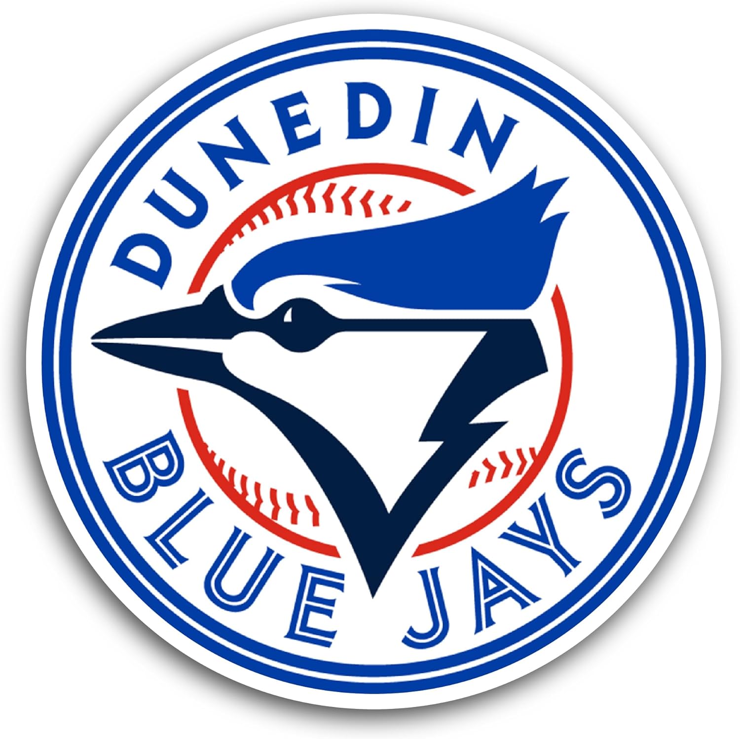 2 (Pieces) 3" and 5" Dun3din Blue Jays Sticker, Waterproof Vinyl Decals for Many Purpose Like Cars, Trucks, Laptops, Phones, Windows and More