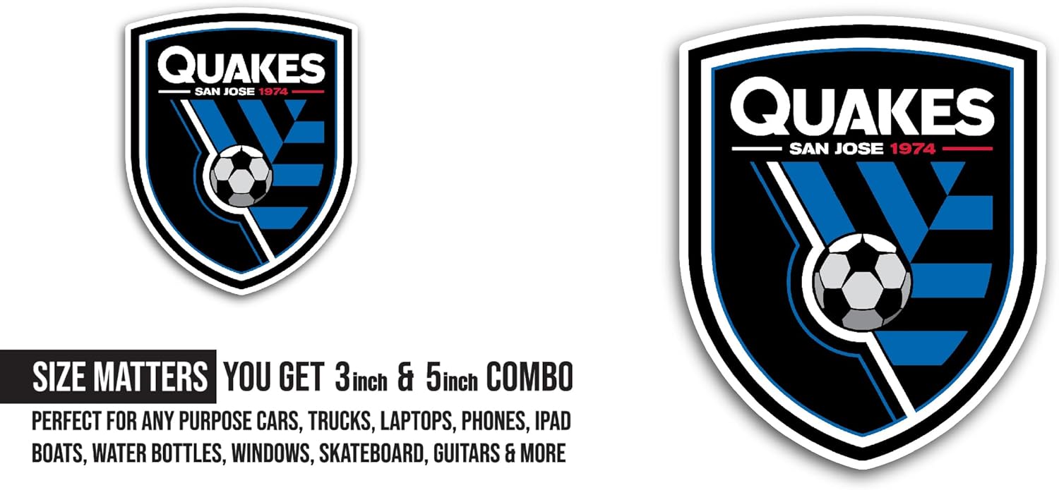 2 (Pieces) 3" and 5" San J0se Sticker, Waterproof Vinyl Decals for Many Purpose Like Cars, Trucks, Laptops, Phones, Windows and More
