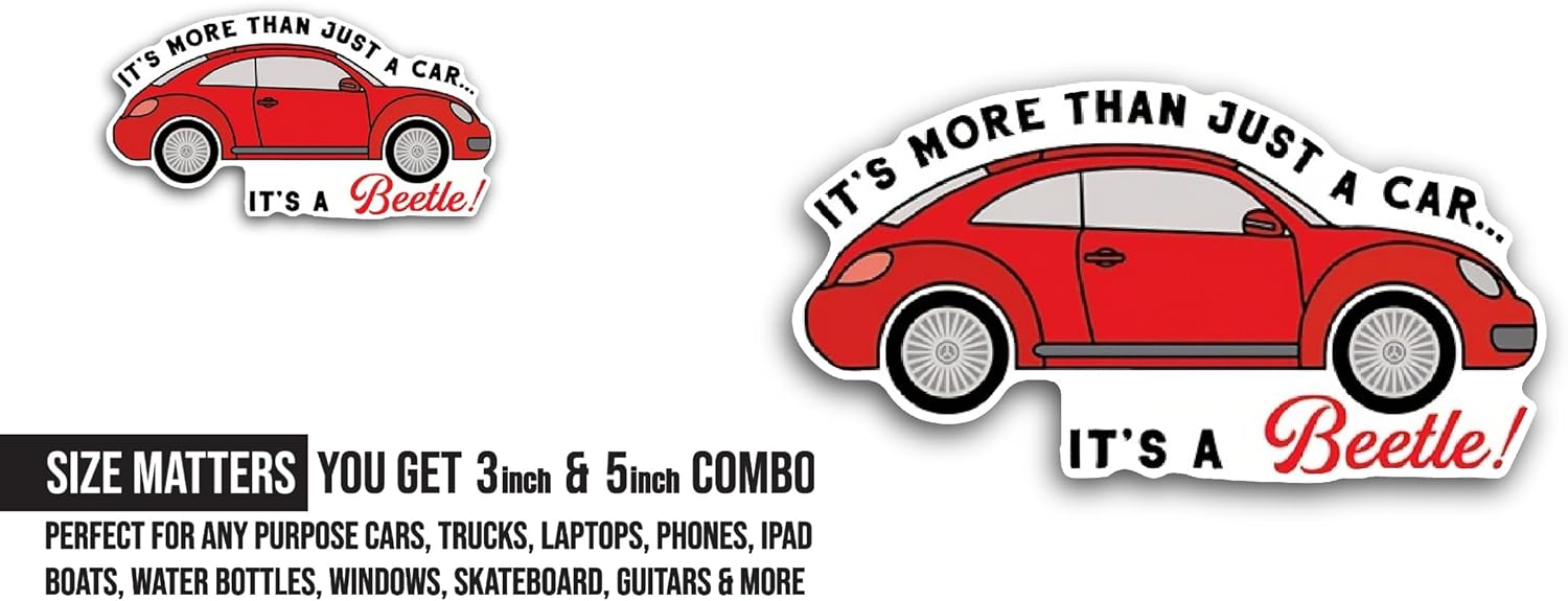2 (Pieces) 3" and 5" It's More Than Just A Car Sticker, Waterproof Vinyl Decals for Many Purpose Like Cars, Trucks, Laptops, Phones, Windows and More