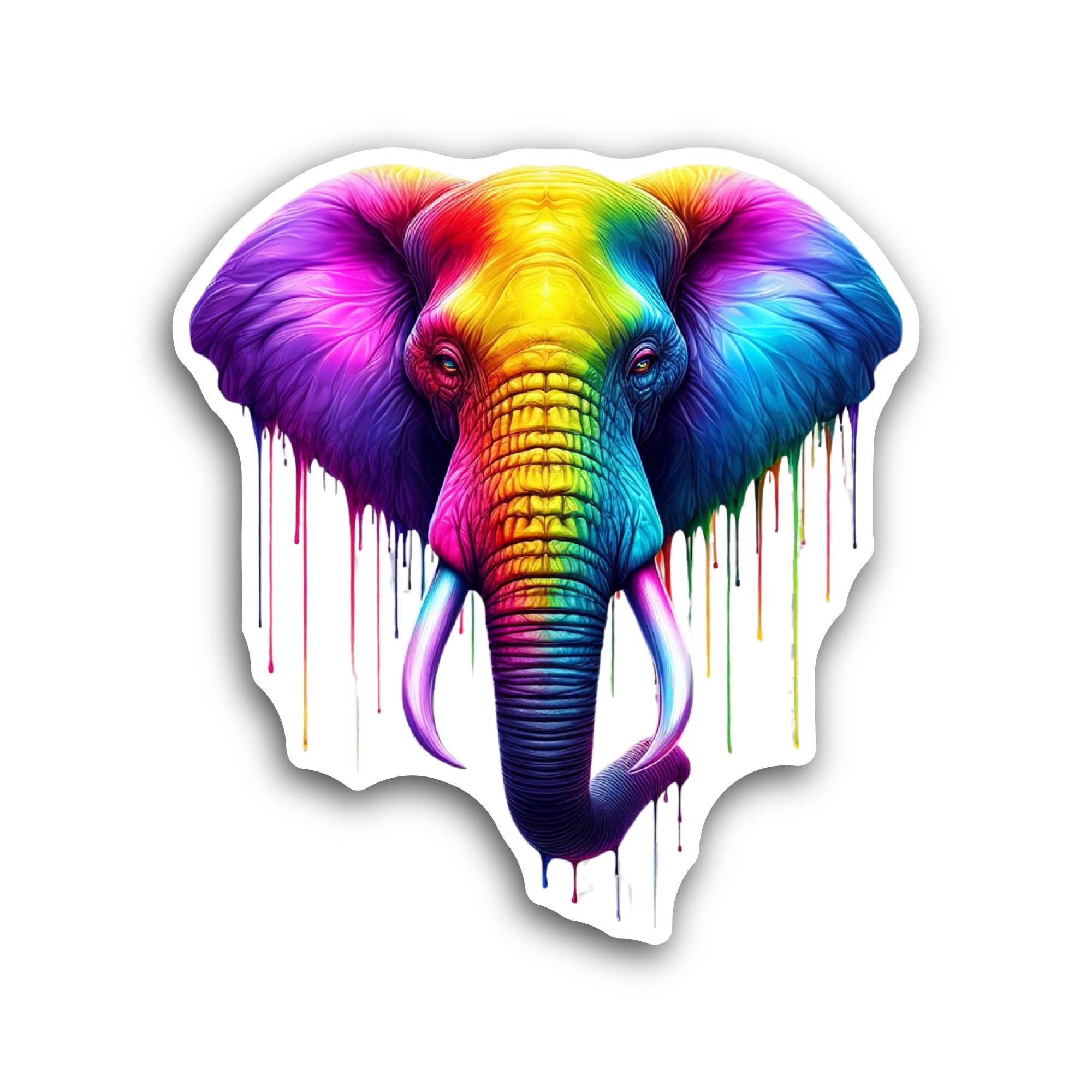 2 (Pieces) 3" and 5" Elephant Sticker, Waterproof Vinyl Decals for Many Purpose Like Cars, Trucks, L