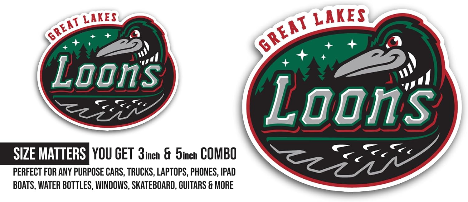 2 (Pieces) 3" and 5" Gr3at Lak3s Logo Decal Sticker, Waterproof Vinyl Decals for Many Purpose Like Cars, Trucks, Laptops, Phones, Windows and More