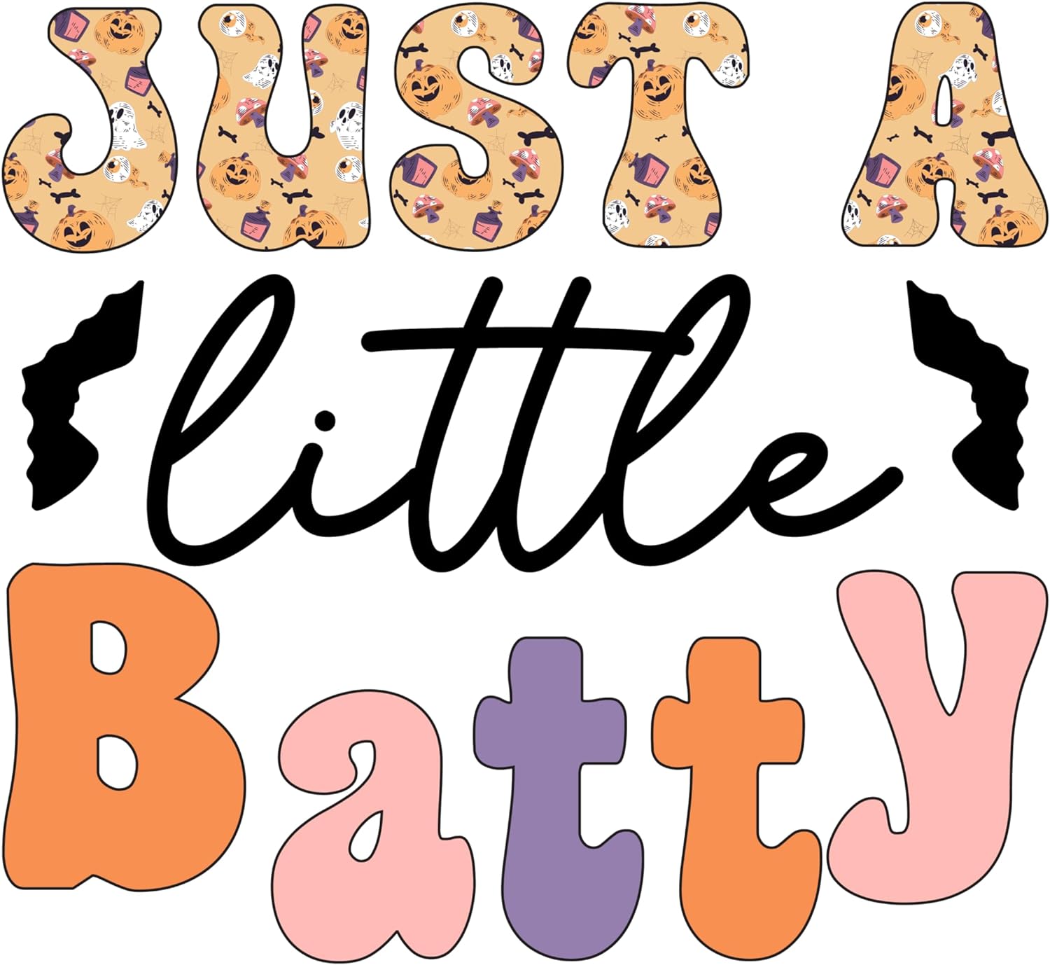 Inspirational Quote Just A Little Batty Motivational Sticker Vinyl Decal Motivation Stickers- 5" Vinyl Sticker Waterproof