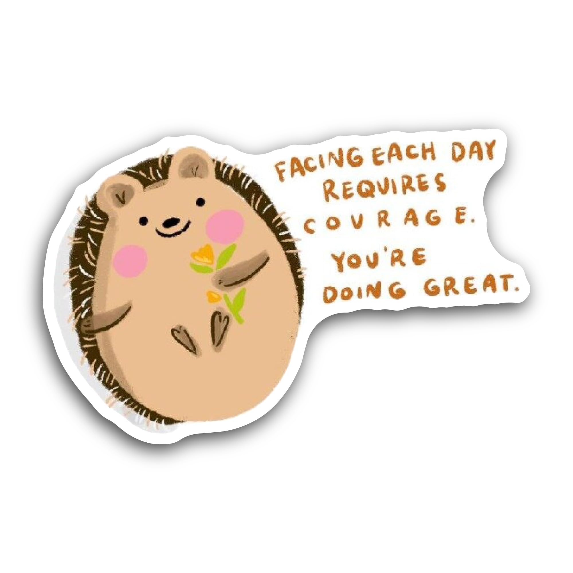 2 (Pieces) 3" and 5" Cute Hedgehog Sticker, Waterproof Vinyl Decals for Many Purpose Like Cars, Truc
