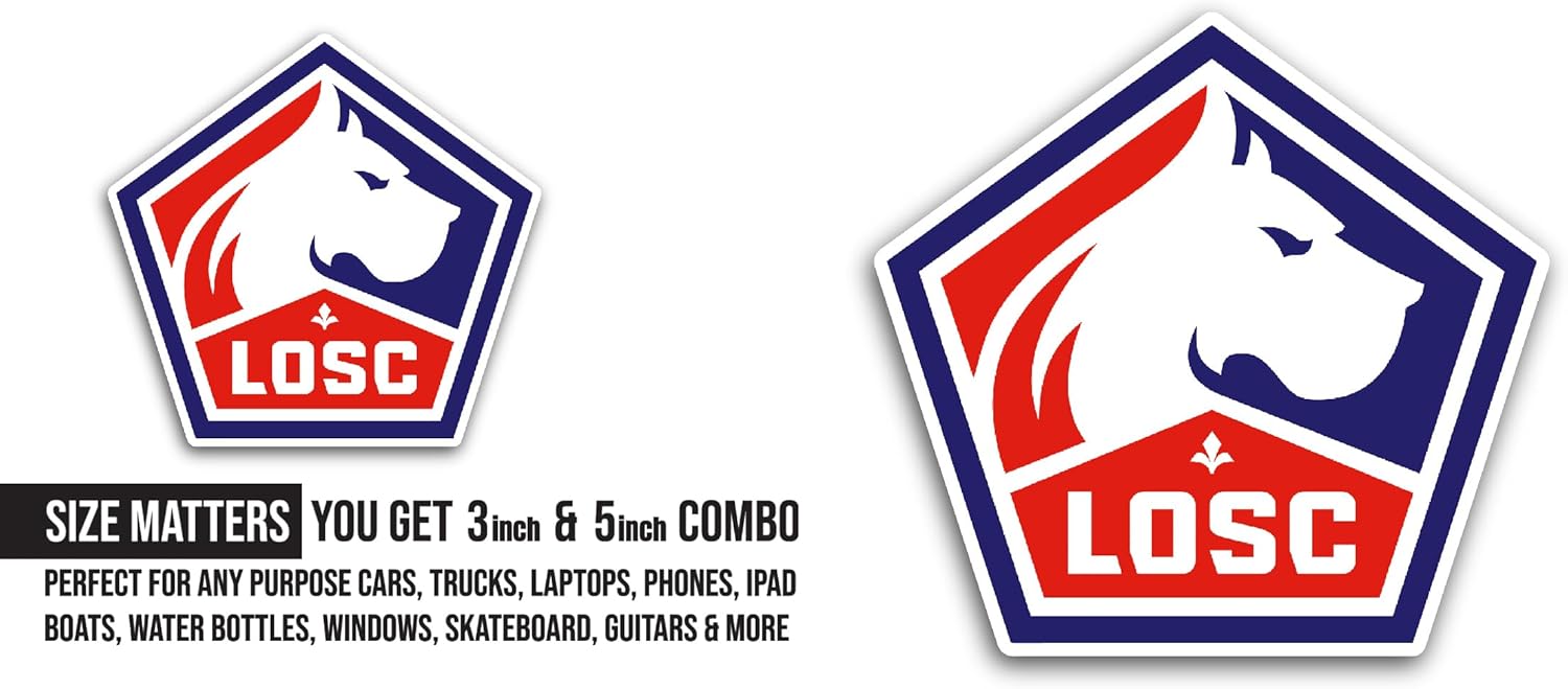2 (Pieces) 3" and 5" LOSC Sticker, Waterproof Vinyl Decals for Many Purpose Like Cars, Trucks, Laptops, Phones, Windows and More
